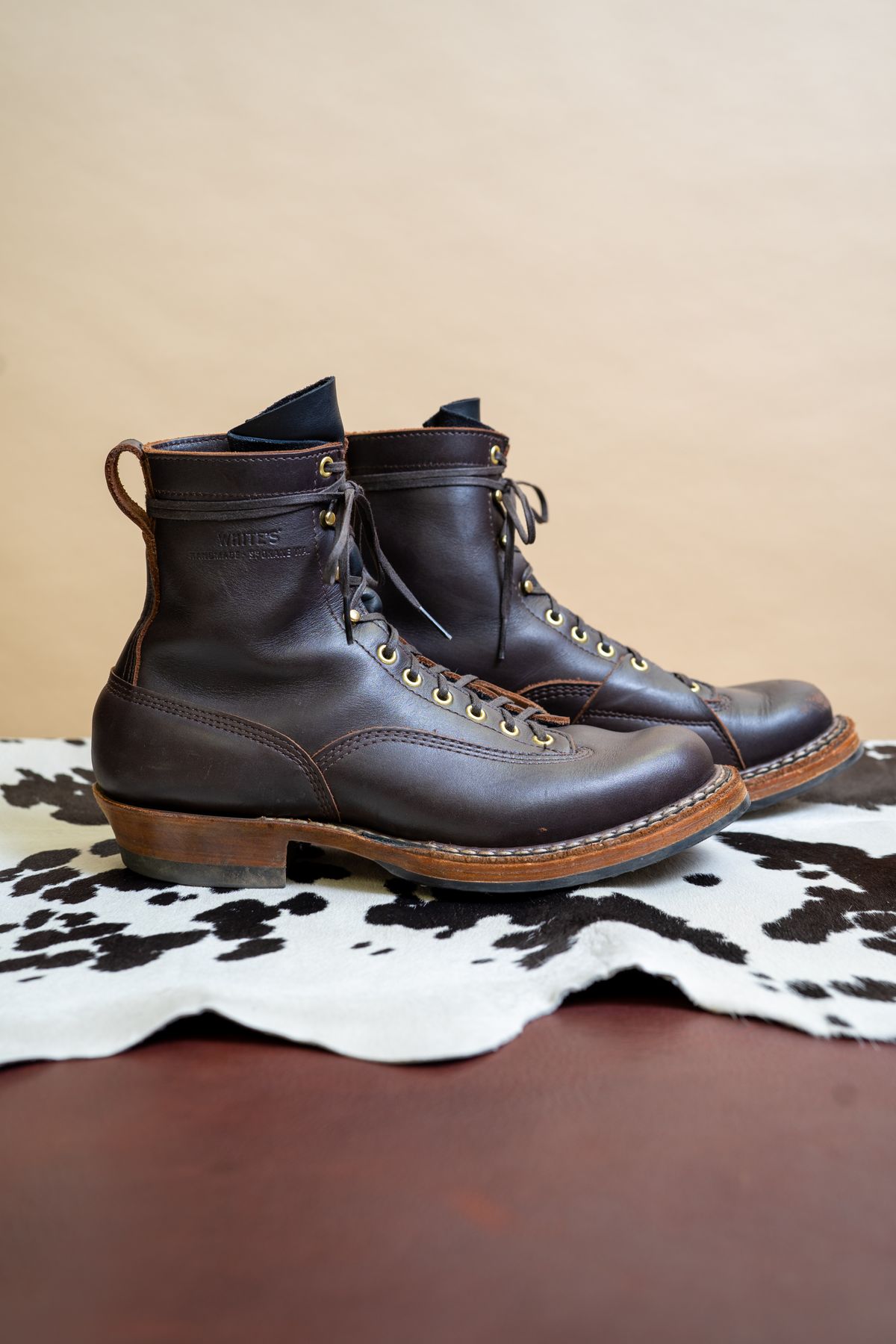 Photo by dirtbag_aesthete on November 3, 2023 of the White's x Stitchdown Wallace LTT Boot in Seidel Brown Dress.