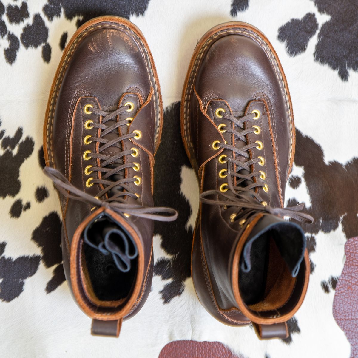 Photo by dirtbag_aesthete on November 3, 2023 of the White's x Stitchdown Wallace LTT Boot in Seidel Brown Dress.