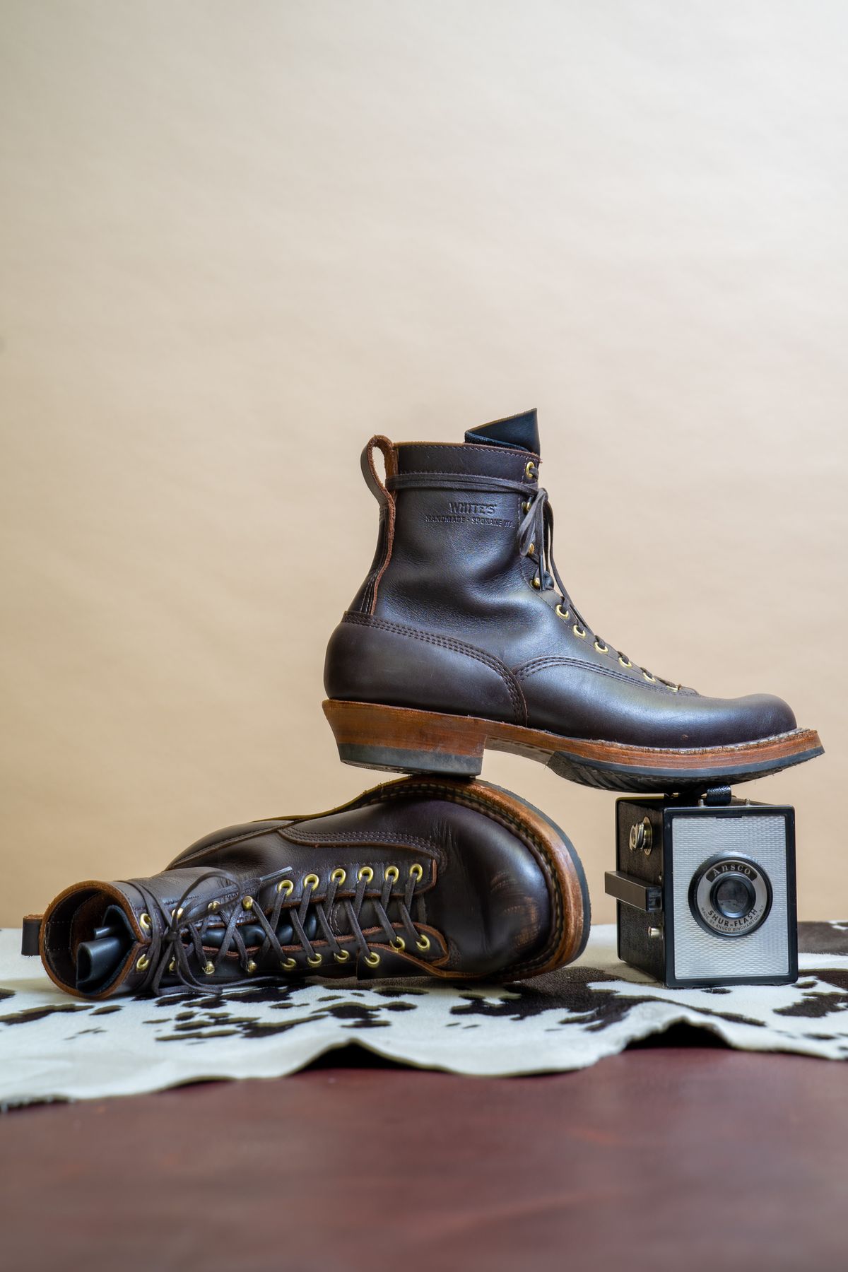 Photo by dirtbag_aesthete on November 3, 2023 of the White's x Stitchdown Wallace LTT Boot in Seidel Brown Dress.