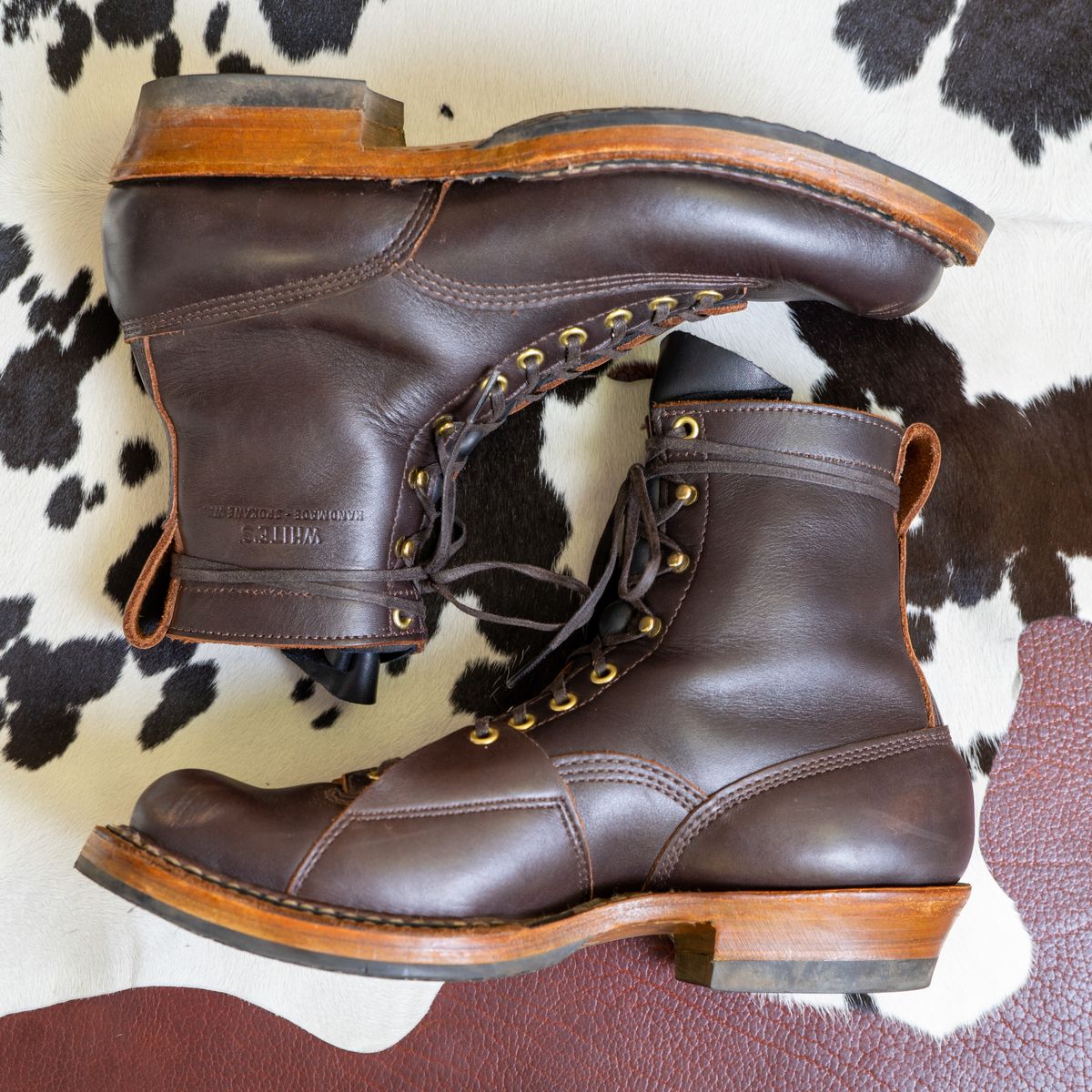 Photo by dirtbag_aesthete on November 3, 2023 of the White's x Stitchdown Wallace LTT Boot in Seidel Brown Dress.