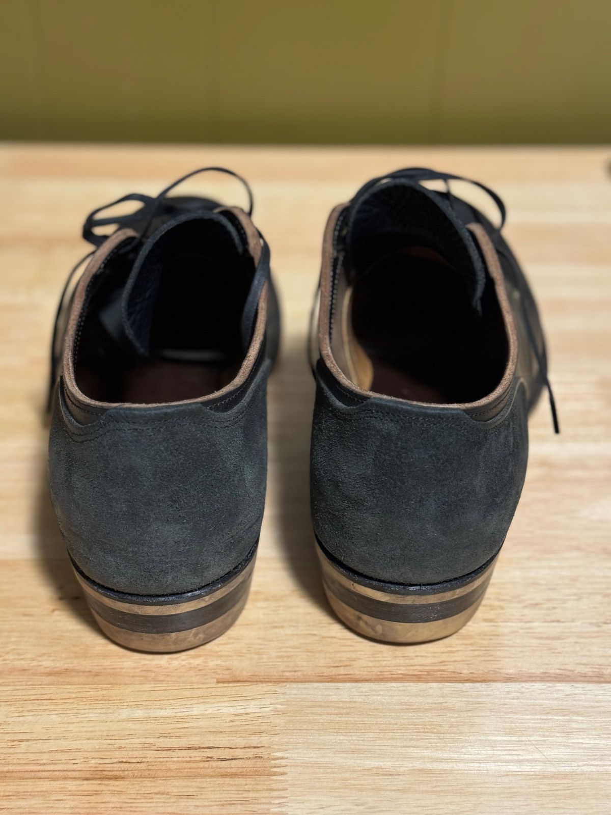 Photo by dirtbag_aesthete on November 5, 2024 of the NF Bootmaker Milton Shoe in Horween Tumbled Black Chromexcel.