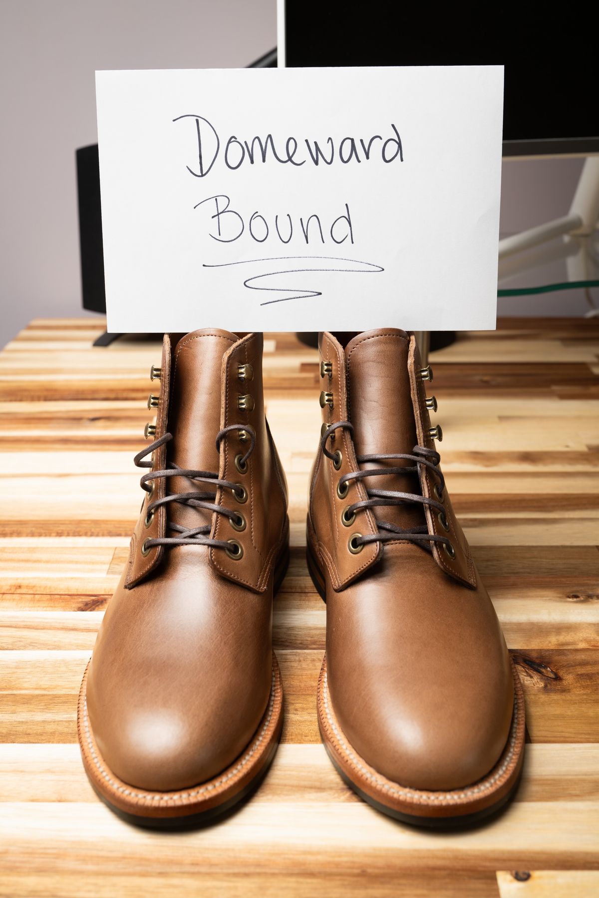 Photo by naclmaiden on October 1, 2023 of the Grant Stone Nora Boot in Horween Dune Chromexcel.