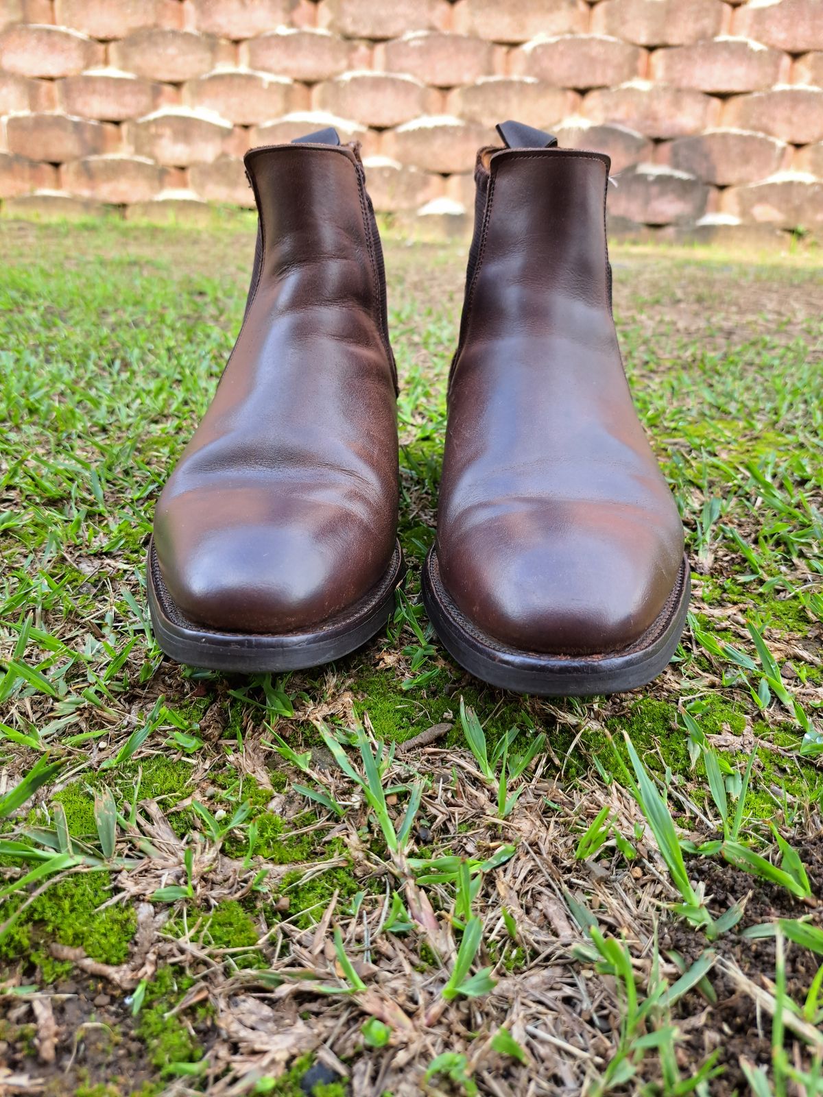 Photo by AneshM on March 1, 2023 of the Herring Wainwright Chelsea Boots in Dark Brown Calf.