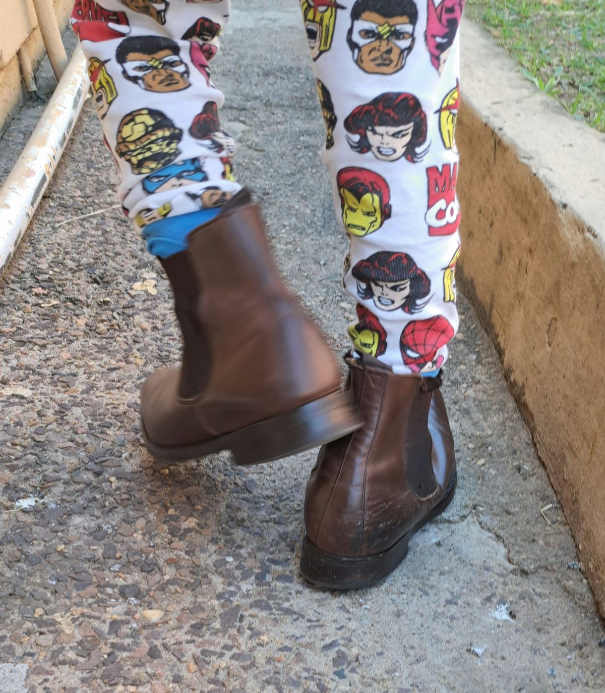 Photo by AneshM on April 2, 2023 of the Herring Wainwright Chelsea Boots in Dark Brown Calf.