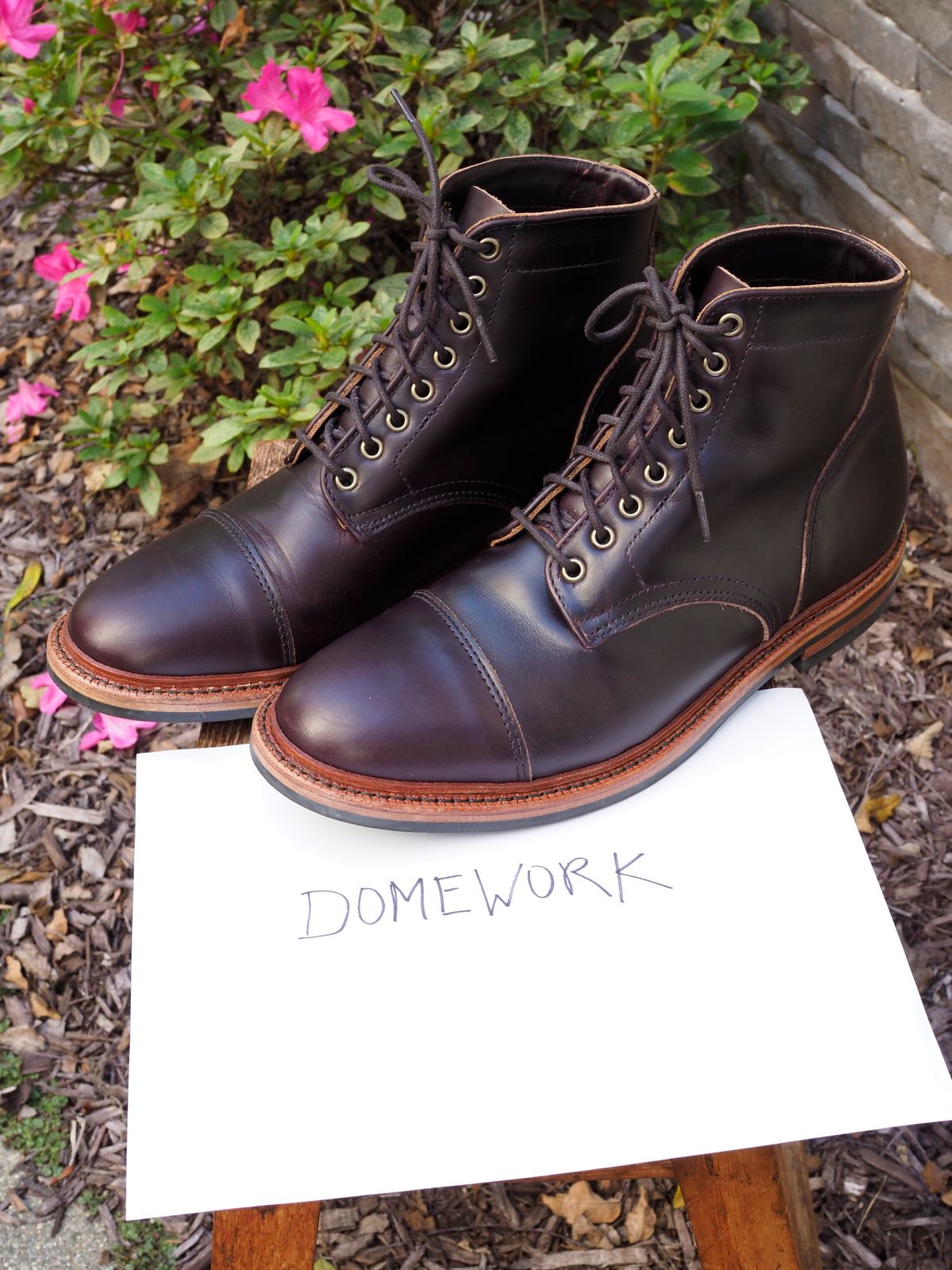 Photo by pmarlinm on October 2, 2022 of the Parkhurst The Richmond in Seidel Dark Burgundy Double Shot.