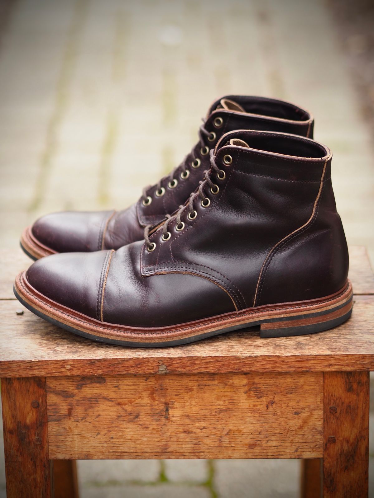 Photo by pmarlinm on November 5, 2022 of the Parkhurst The Richmond in Seidel Dark Burgundy Double Shot.