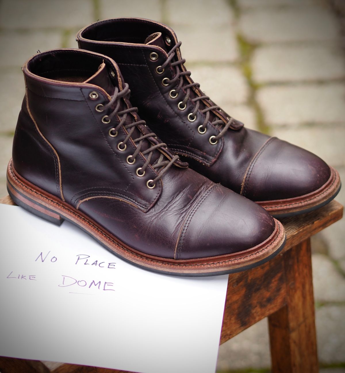 Photo by pmarlinm on November 5, 2022 of the Parkhurst The Richmond in Seidel Dark Burgundy Double Shot.