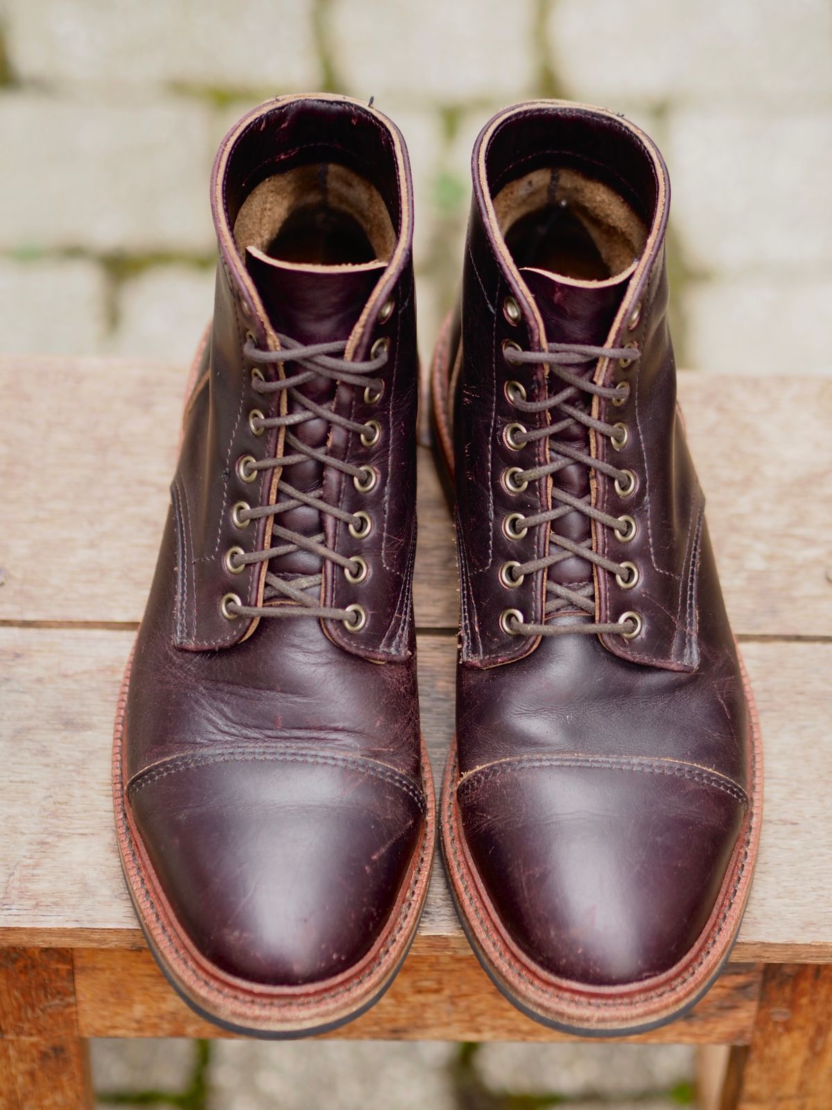Photo by pmarlinm on November 5, 2022 of the Parkhurst The Richmond in Seidel Dark Burgundy Double Shot.