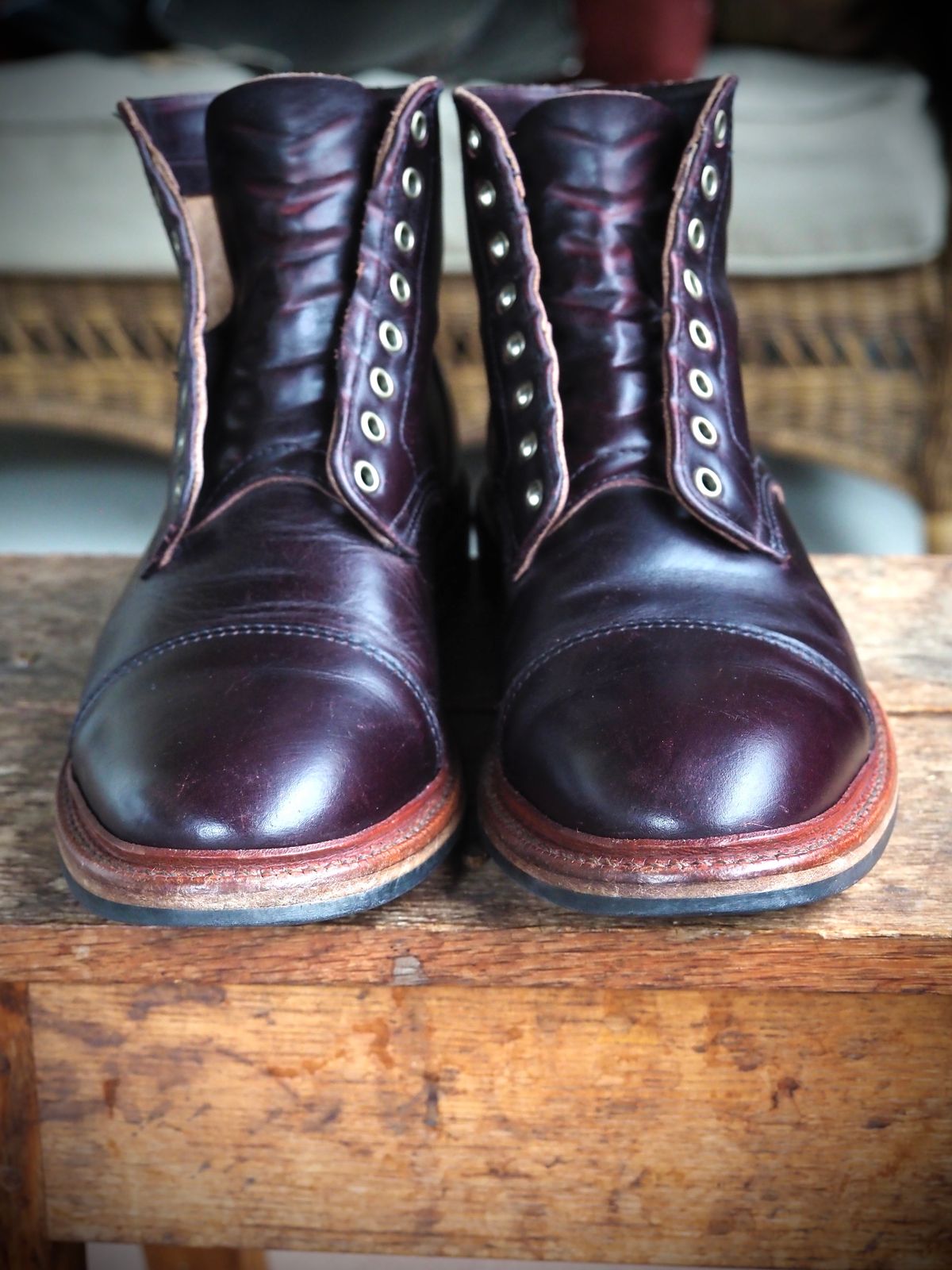 Photo by pmarlinm on April 1, 2023 of the Parkhurst The Richmond in Seidel Dark Burgundy Double Shot.