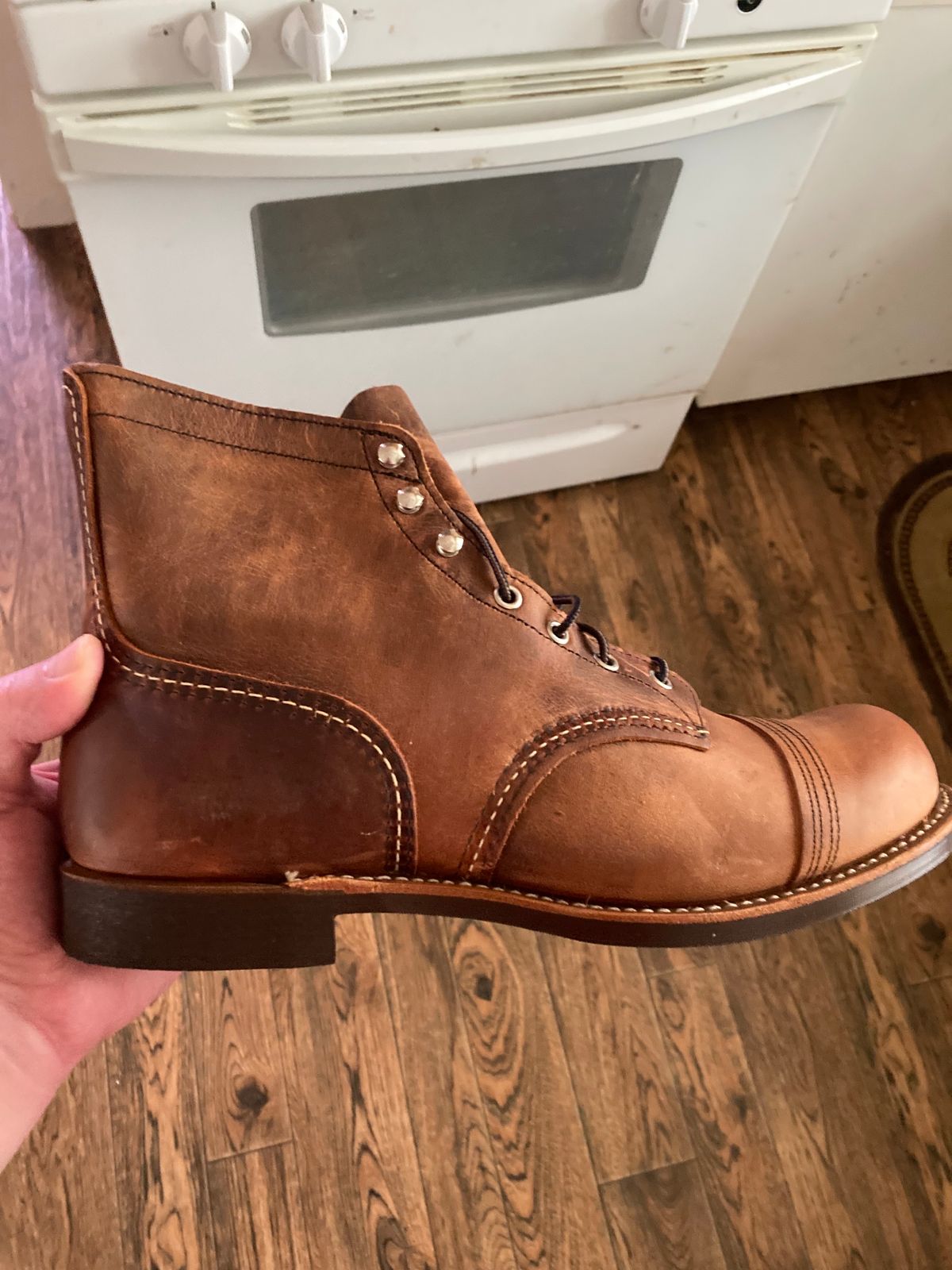 Photo by drjonasventure on September 8, 2023 of the Red Wing Iron Ranger in S.B. Foot Copper Rough and Tough.