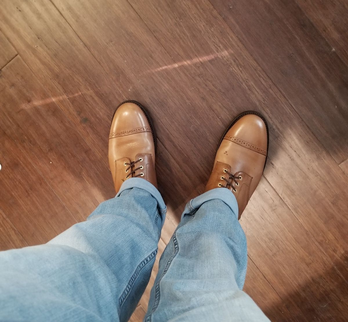 Photo by InfernalJusticator on May 31, 2025 of the Grant Stone Garrison Boot in Horween Dune Chromexcel.