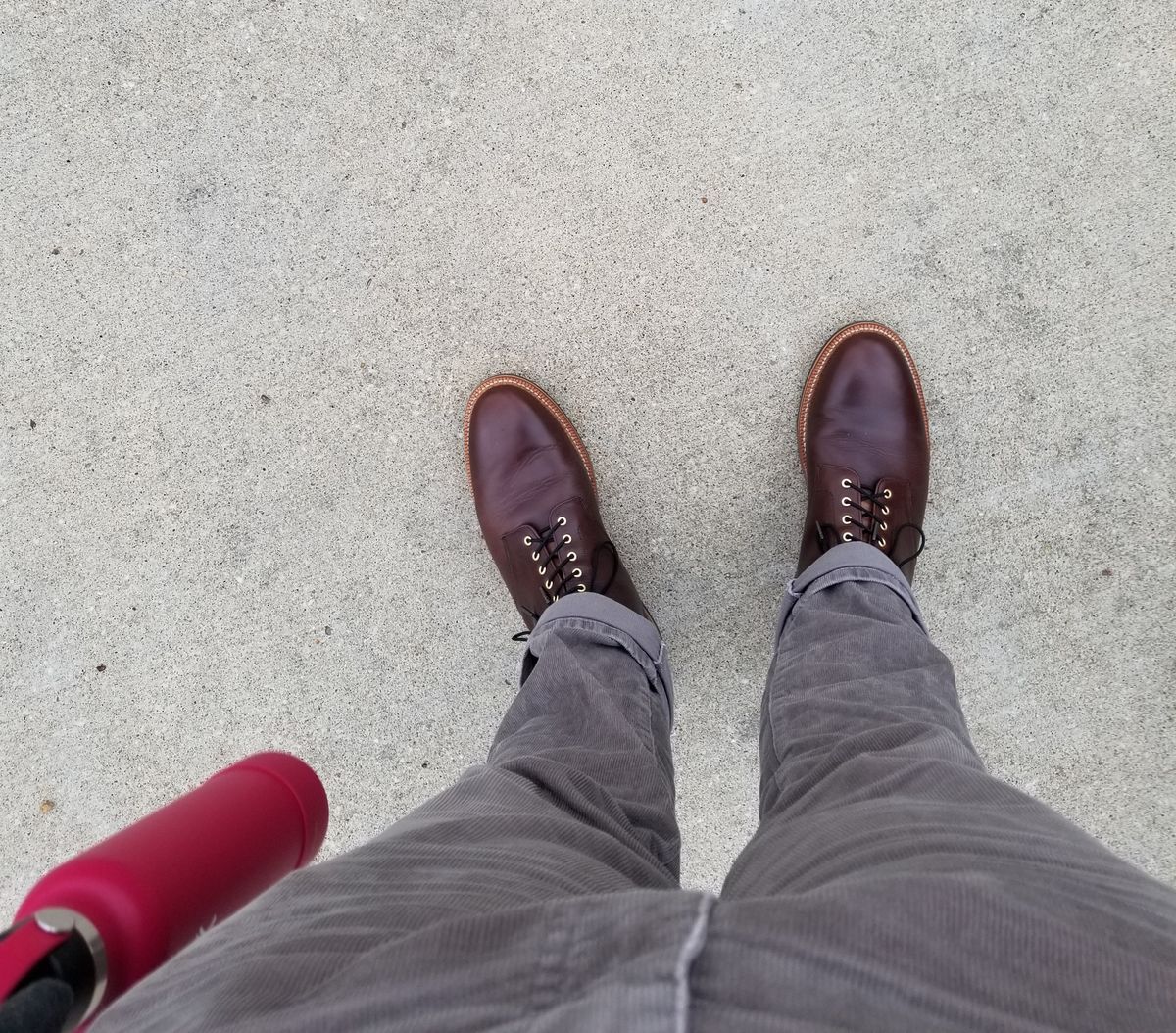 Photo by InfernalJusticator on March 26, 2024 of the Grant Stone Edward Boot in Horween Dark Walnut Chromexcel.