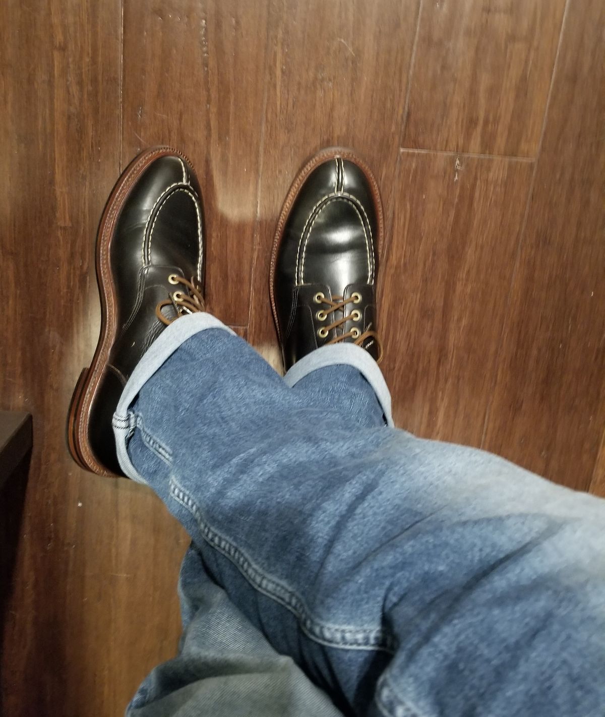 Photo by InfernalJusticator on April 1, 2025 of the Grant Stone Ottawa Boot in Horween Black Chromexcel.