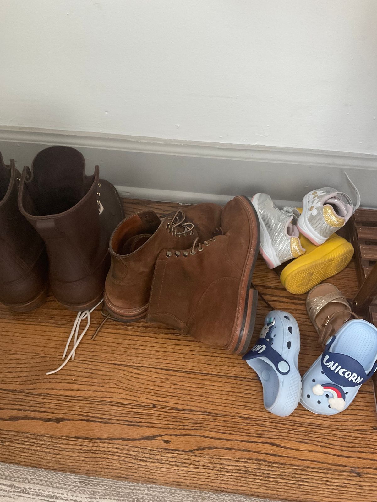 Photo by kenny_trill_kenny on February 2, 2023 of the Grant Stone Diesel Boot in C.F. Stead Bourbon Repello Calf Suede.