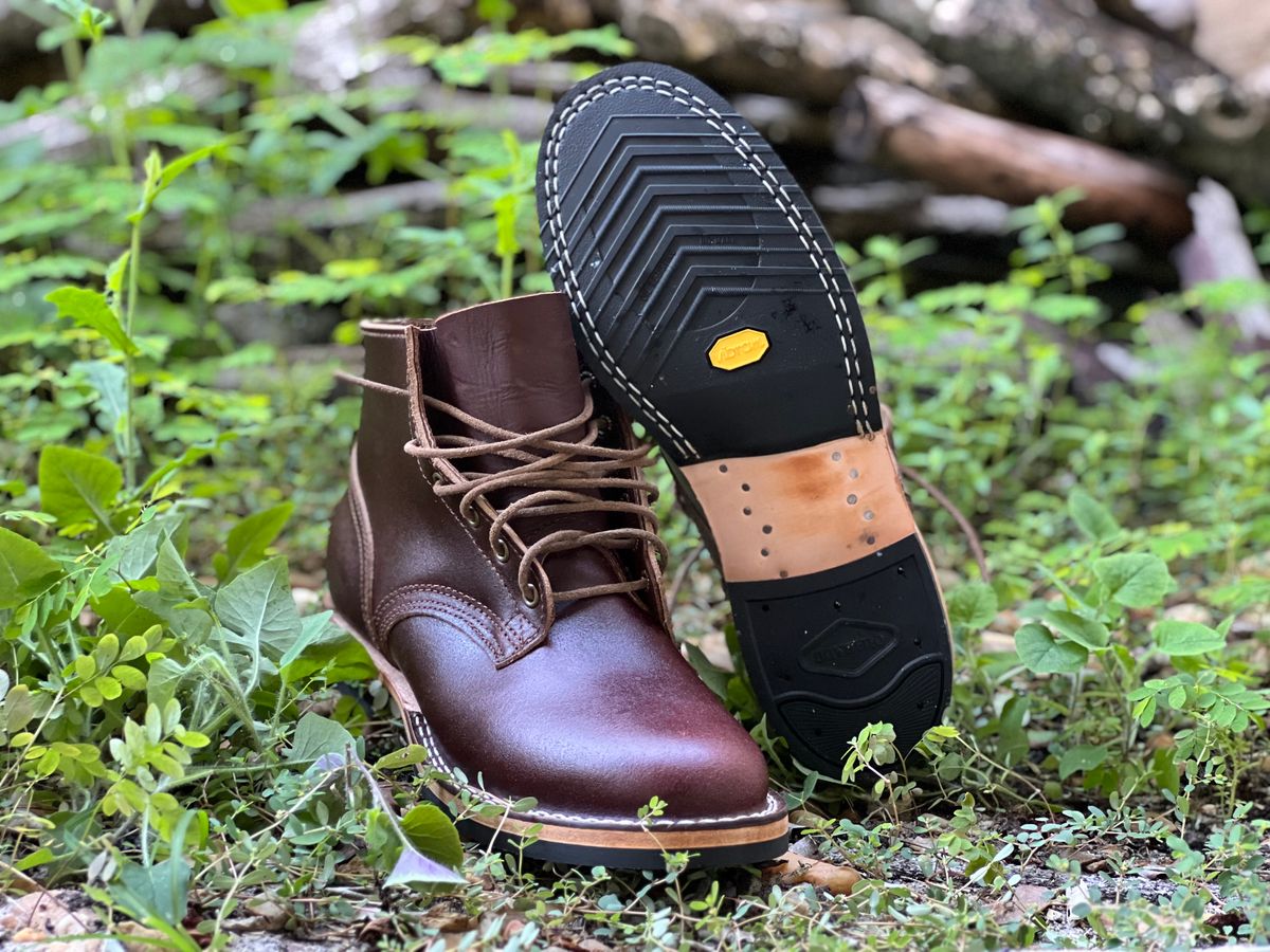 Photo by Bluesbrosg4ev on October 5, 2023 of the Nicks Lace Up Heritage in Horween Tan Waxed Flesh.