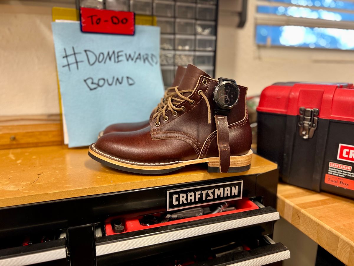 Photo by Bluesbrosg4ev on October 5, 2023 of the Nicks Lace Up Heritage in Horween Tan Waxed Flesh.