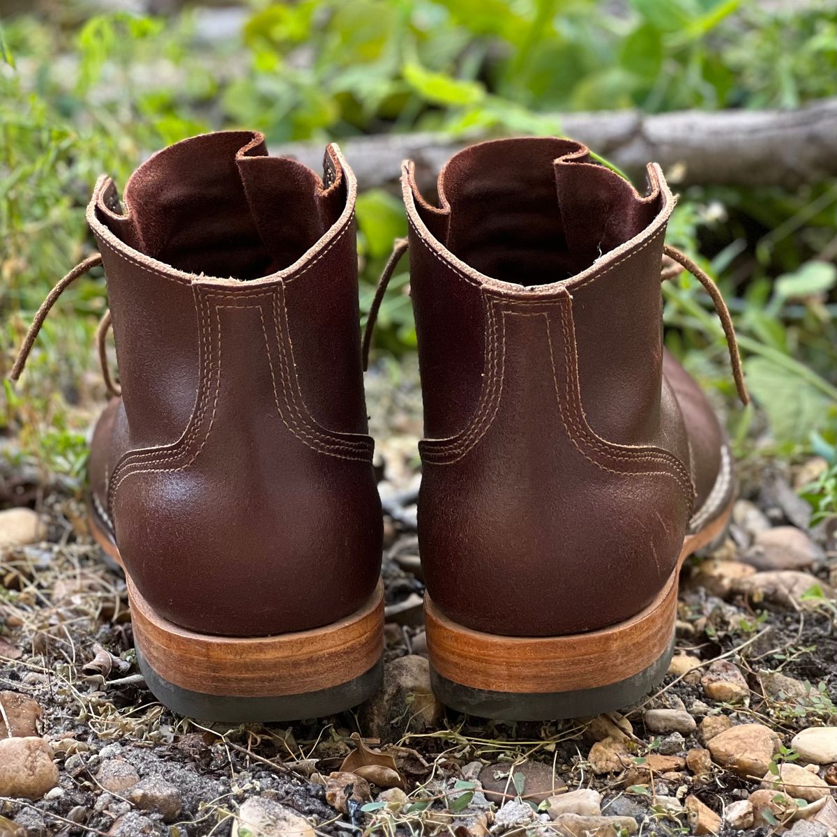 Photo by Bluesbrosg4ev on November 1, 2023 of the Nicks Lace Up Heritage in Horween Tan Waxed Flesh.