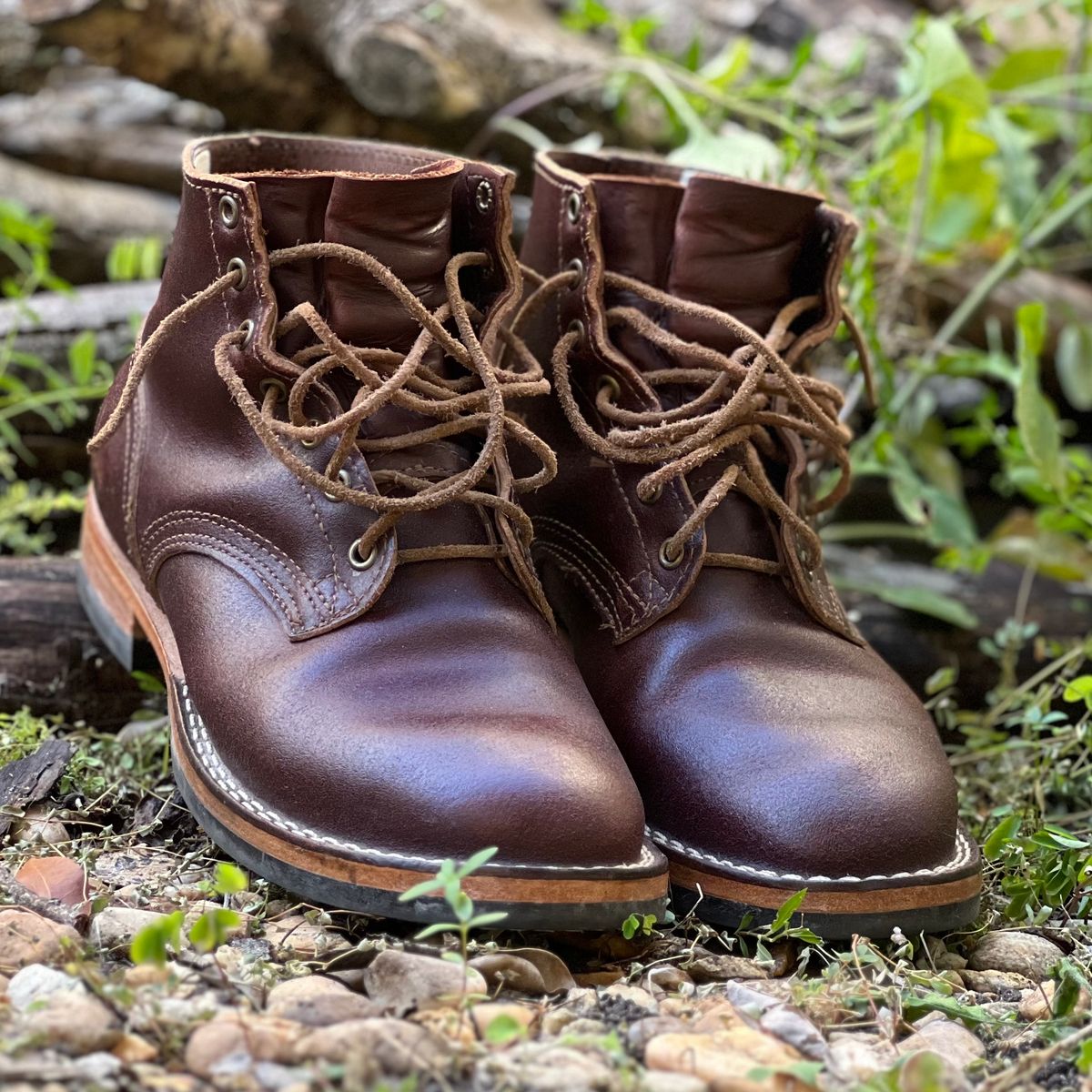 Photo by Bluesbrosg4ev on November 1, 2023 of the Nicks Lace Up Heritage in Horween Tan Waxed Flesh.