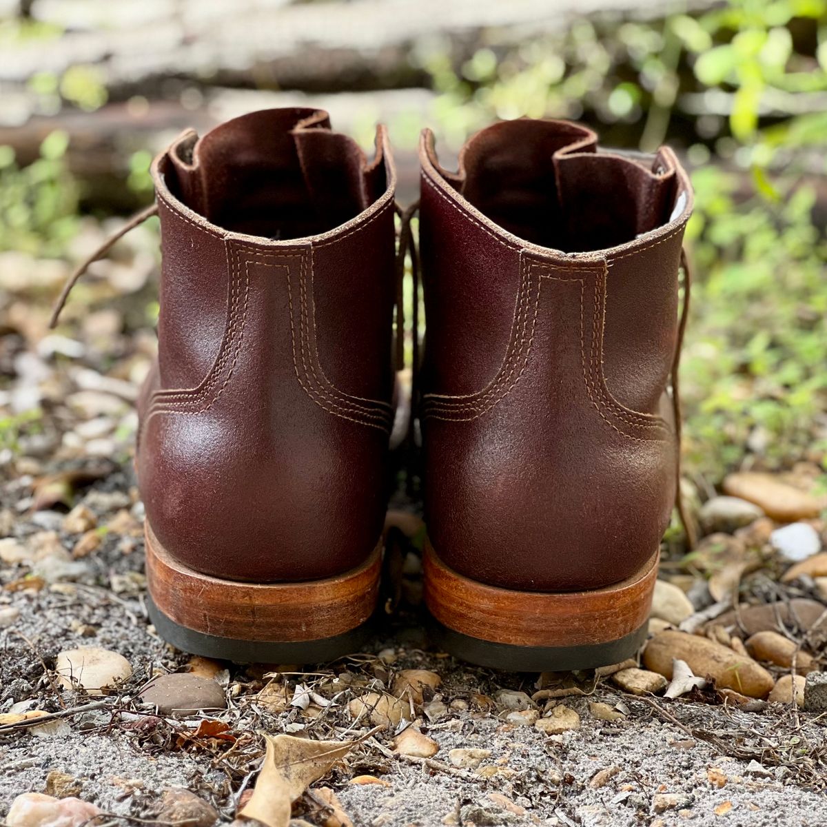Photo by Bluesbrosg4ev on January 5, 2024 of the Nicks Lace Up Heritage in Horween Tan Waxed Flesh.