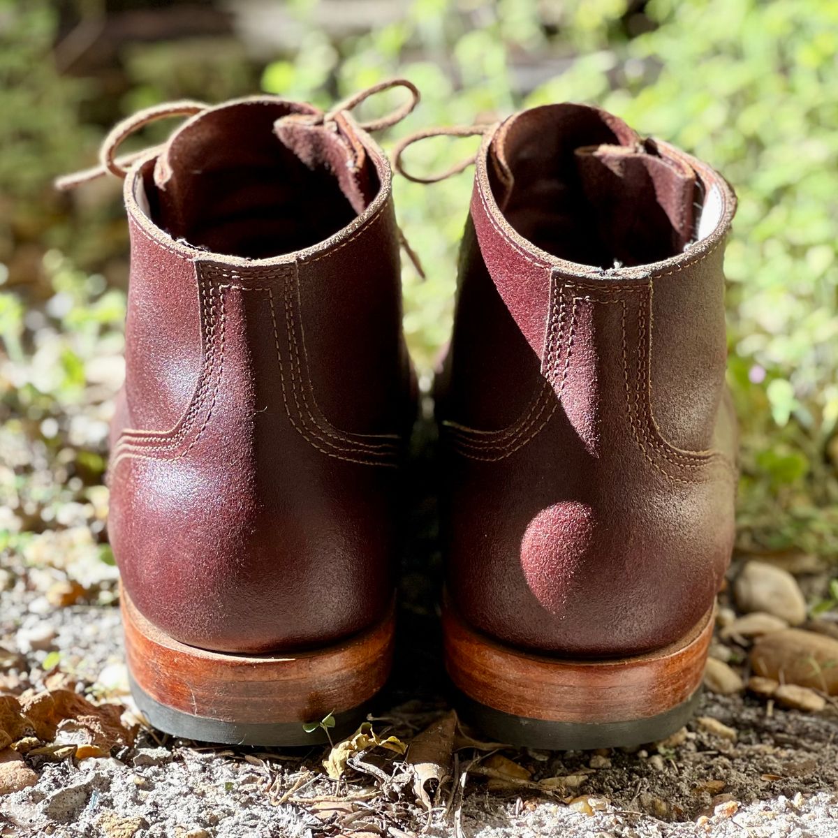 Photo by Bluesbrosg4ev on February 4, 2024 of the Nicks Lace Up Heritage in Horween Tan Waxed Flesh.