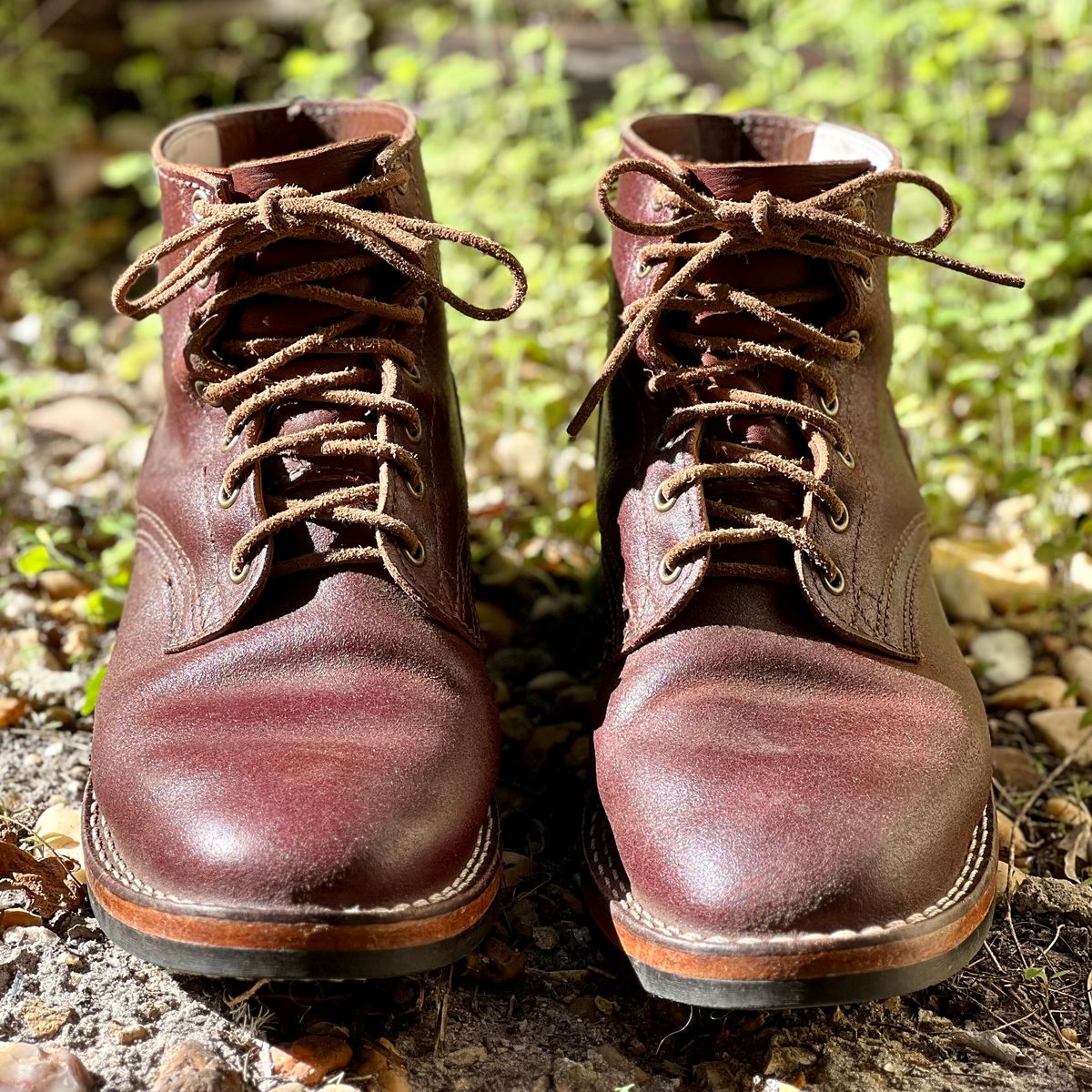 Photo by Bluesbrosg4ev on February 4, 2024 of the Nicks Lace Up Heritage in Horween Tan Waxed Flesh.