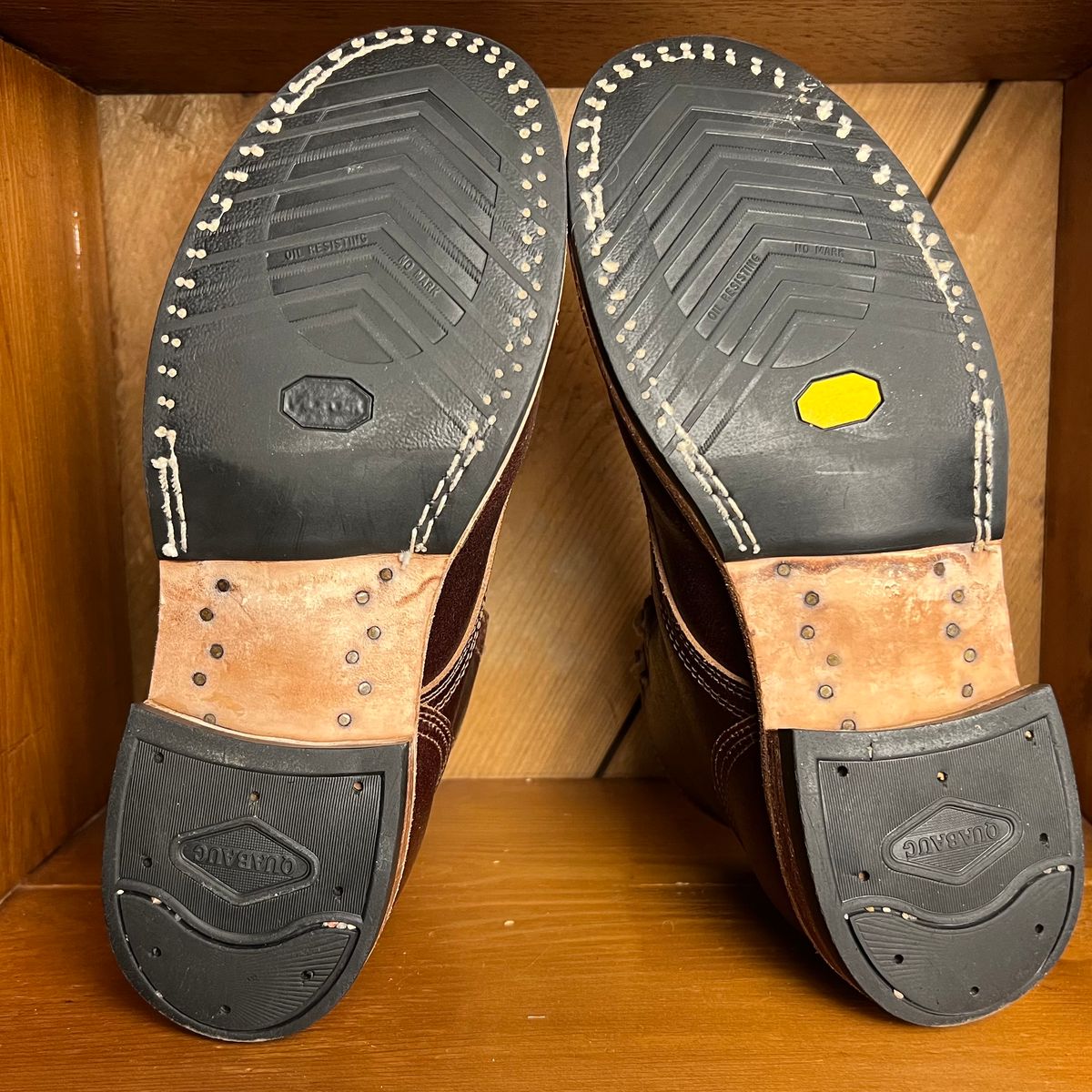 Photo by Bluesbrosg4ev on April 6, 2024 of the Nicks Lace Up Heritage in Horween Tan Waxed Flesh.