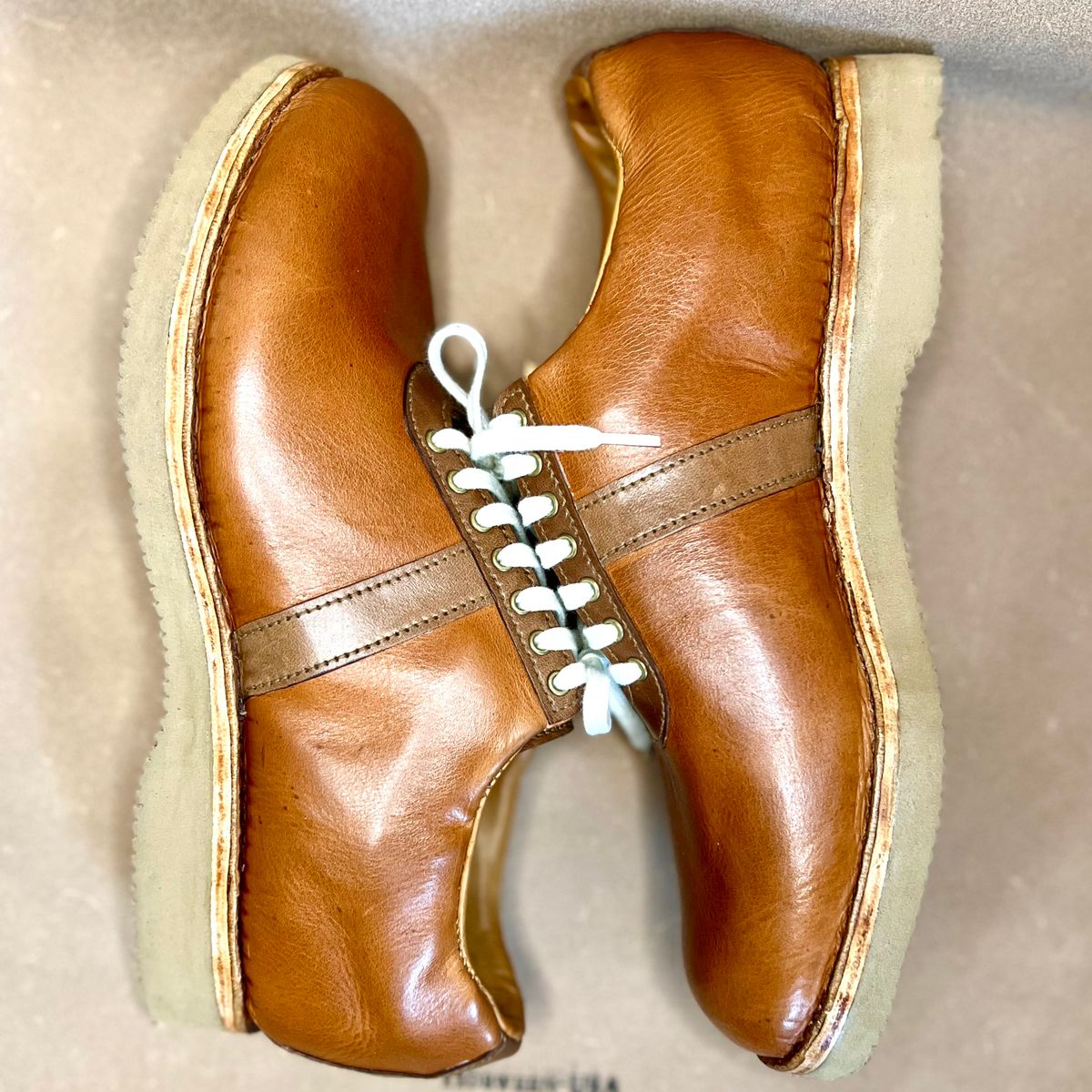 Photo by jprleather on November 5, 2025 of the Self-Made Munson Shoe in Horween Natural Derby.