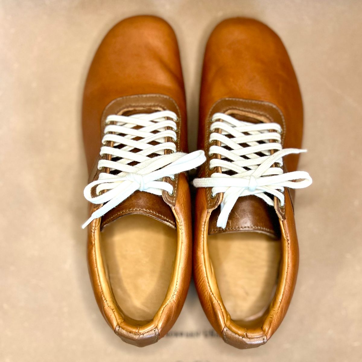 Photo by jprleather on November 5, 2025 of the Self-Made Munson Shoe in Horween Natural Derby.