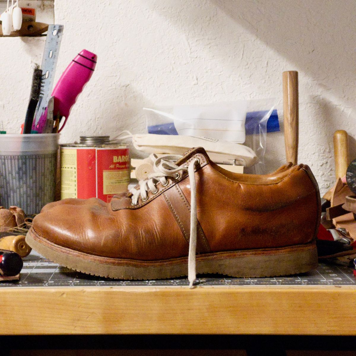 Photo by jprleather on January 2, 2026 of the Self-Made Munson Shoe in Horween Natural Derby.
