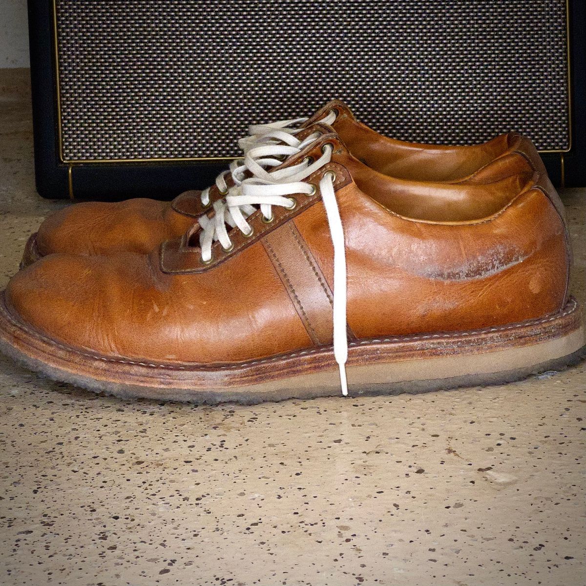 Photo by jprleather on February 7, 2026 of the Self-Made Munson Shoe in Horween Natural Derby.