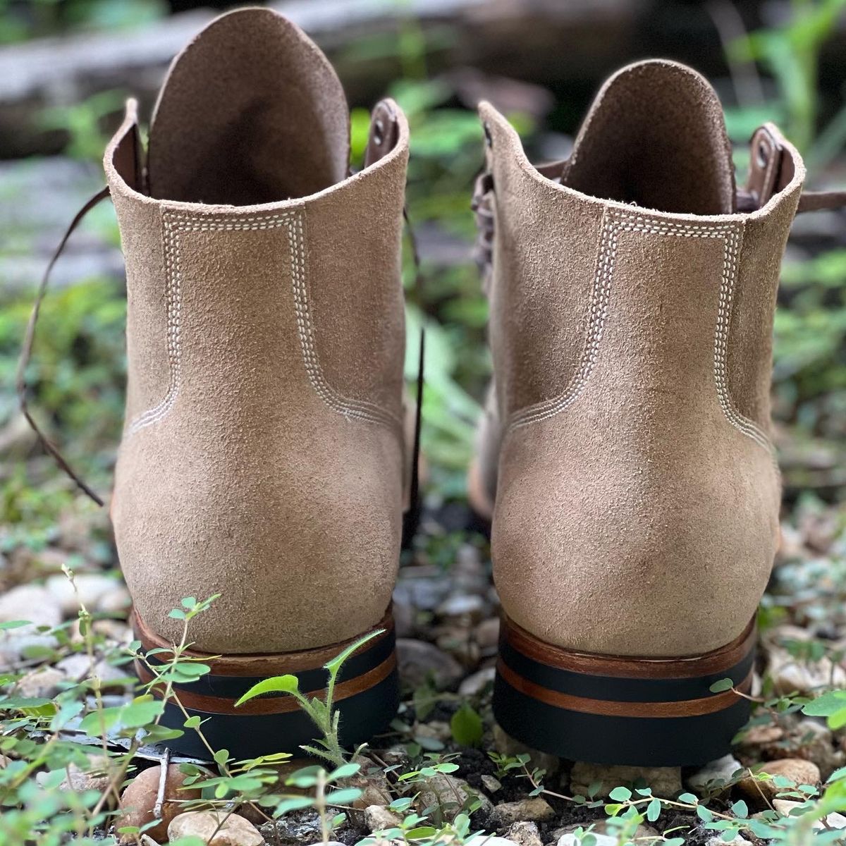 Photo by Bluesbrosg4ev on May 11, 2025 of the Viberg Boondocker in Horween Marine Field Roughout.