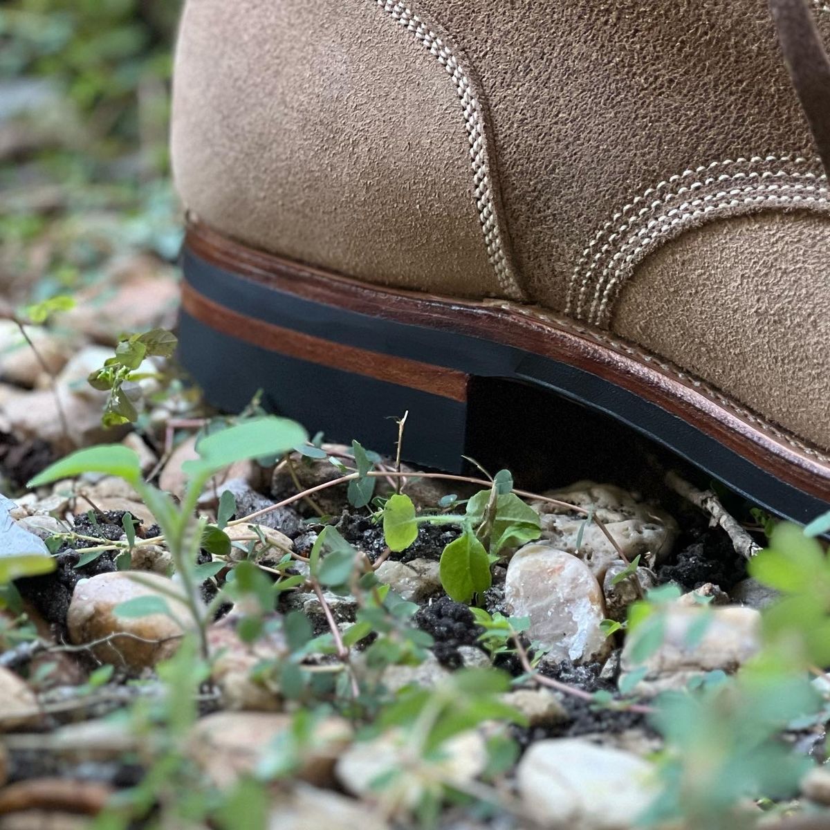 Photo by Bluesbrosg4ev on May 11, 2025 of the Viberg Boondocker in Horween Marine Field Roughout.