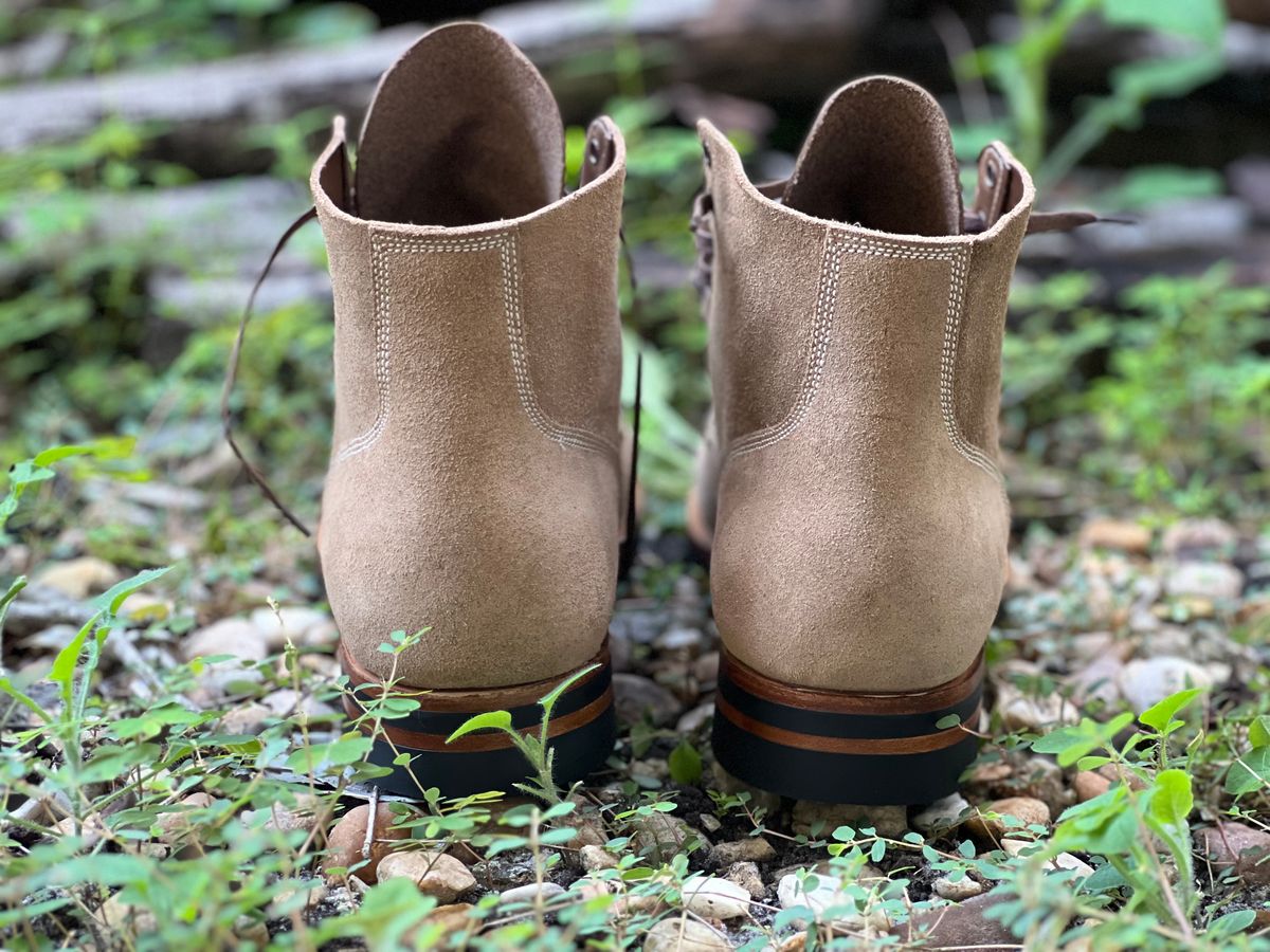 Photo by Bluesbrosg4ev on September 16, 2023 of the Viberg Boondocker in Horween Marine Field Roughout.