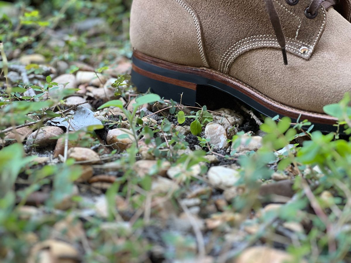 Photo by Bluesbrosg4ev on September 16, 2023 of the Viberg Boondocker in Horween Marine Field Roughout.
