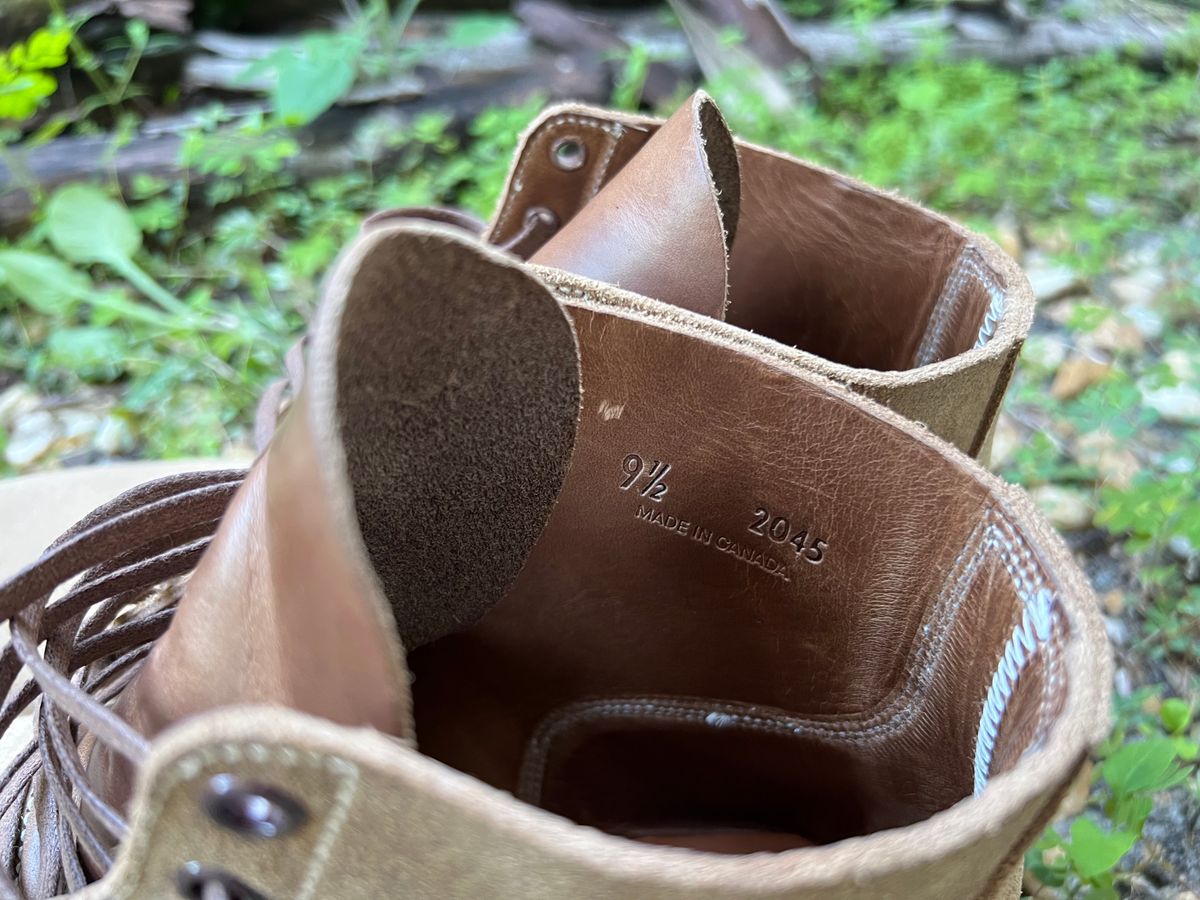Photo by Bluesbrosg4ev on September 16, 2023 of the Viberg Boondocker in Horween Marine Field Roughout.