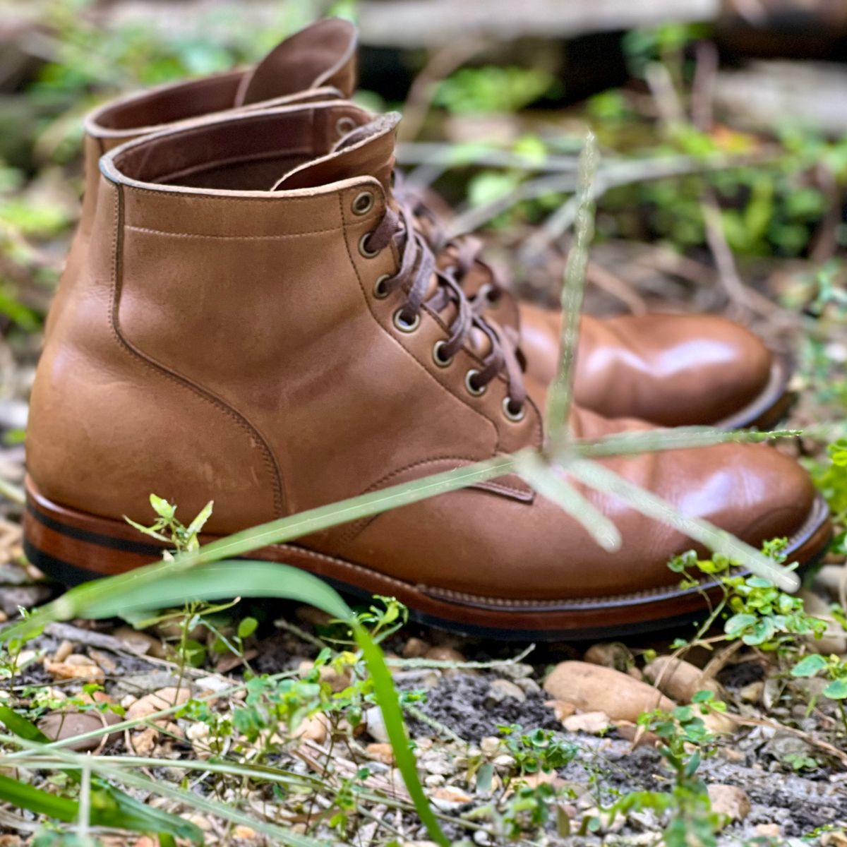 Photo by Bluesbrosg4ev on November 1, 2024 of the Viberg Service Boot in Horween Natural Chromexcel.