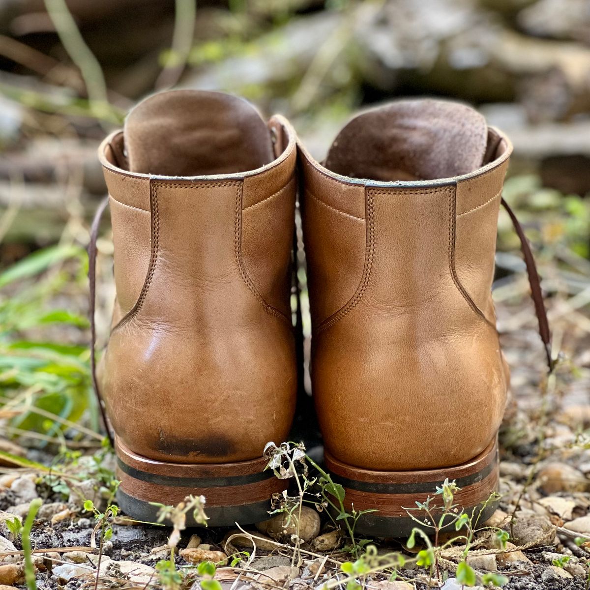 Photo by Bluesbrosg4ev on December 5, 2024 of the Viberg Service Boot in Horween Natural Chromexcel.