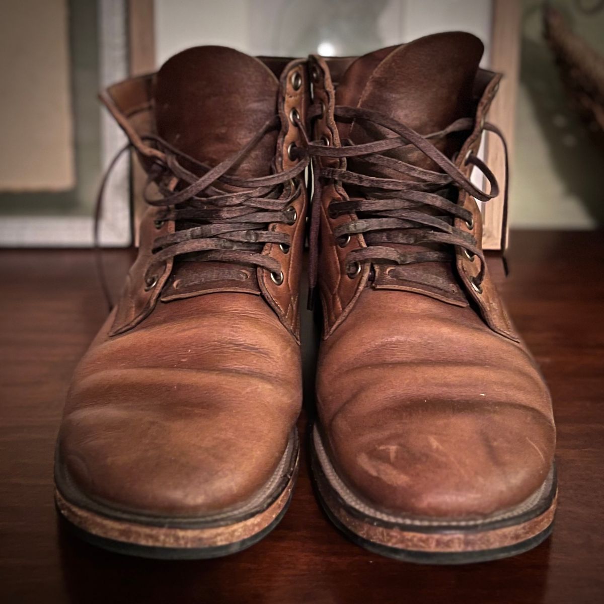 Photo by Bluesbrosg4ev on February 6, 2025 of the Viberg Service Boot in Horween Natural Chromexcel.
