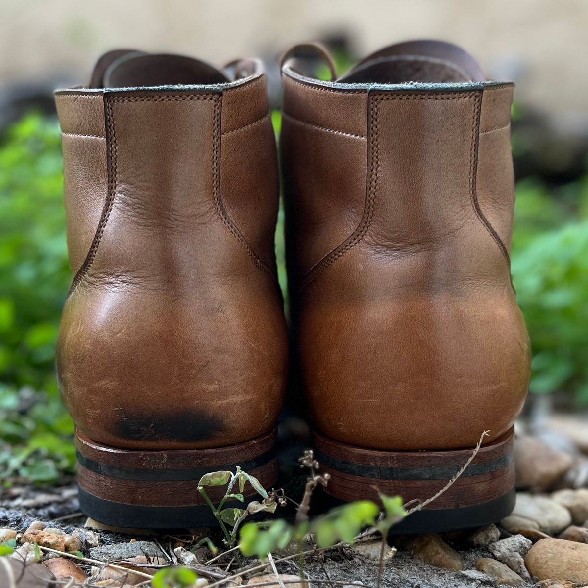 Photo by Bluesbrosg4ev on March 5, 2025 of the Viberg Service Boot in Horween Natural Chromexcel.