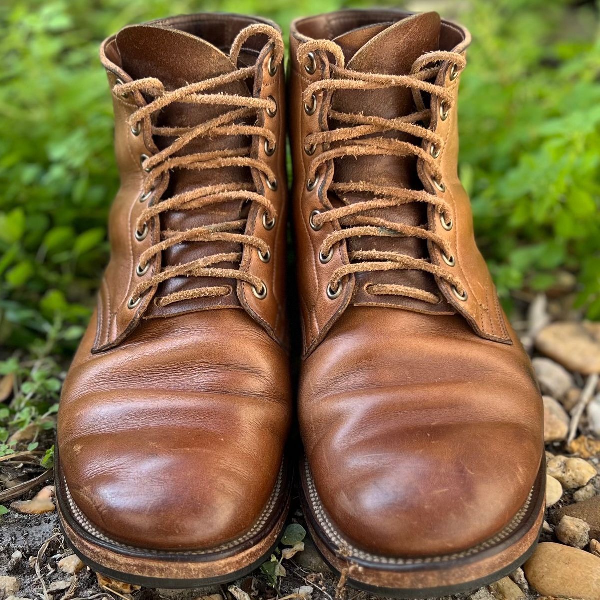 Photo by Bluesbrosg4ev on March 5, 2025 of the Viberg Service Boot in Horween Natural Chromexcel.