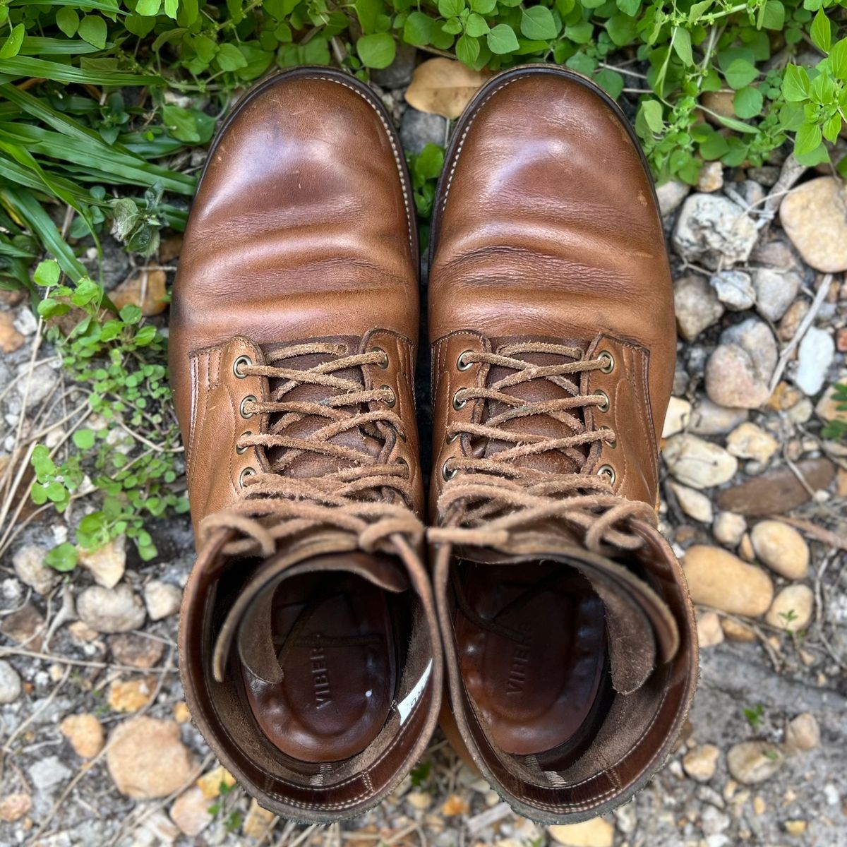 Photo by Bluesbrosg4ev on March 5, 2025 of the Viberg Service Boot in Horween Natural Chromexcel.