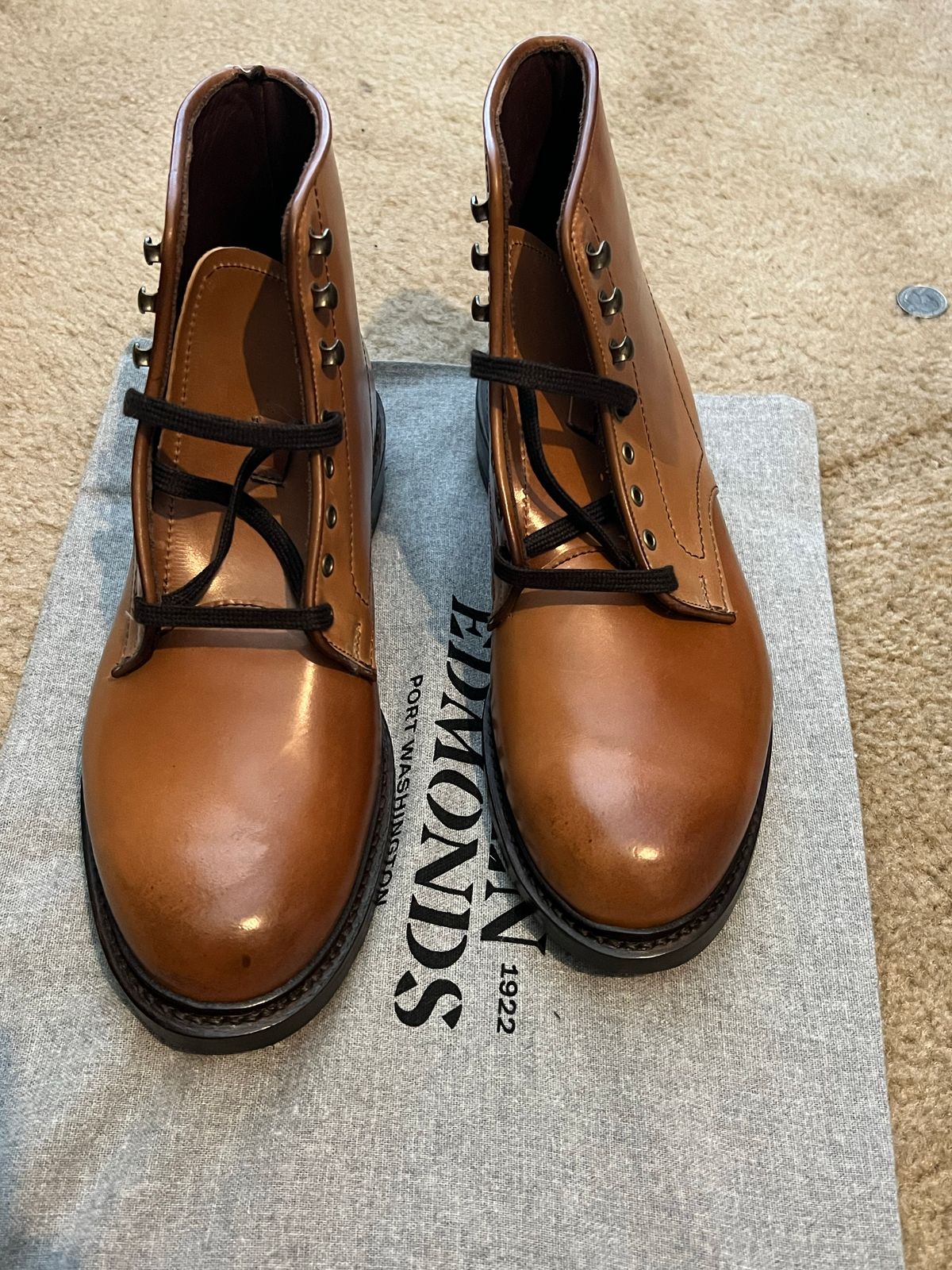 Photo by lawbeard on December 1, 2022 of the Allen Edmonds Higgins Mill in Horween Natural Shell Cordovan.