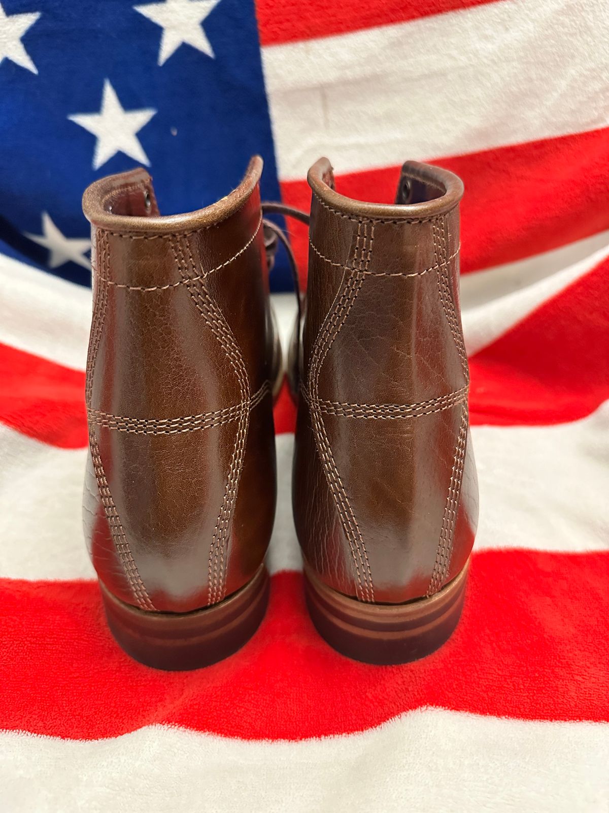 Photo by Stuville77 on November 2, 2023 of the John Lofgren Ludlow Boots in Shinki Timber Oiled Horsebutt.