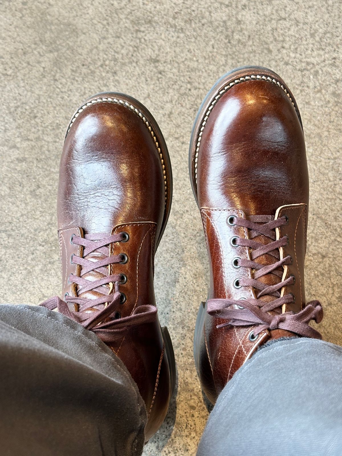 Photo by Stuville77 on November 10, 2023 of the John Lofgren Ludlow Boots in Shinki Timber Oiled Horsebutt.