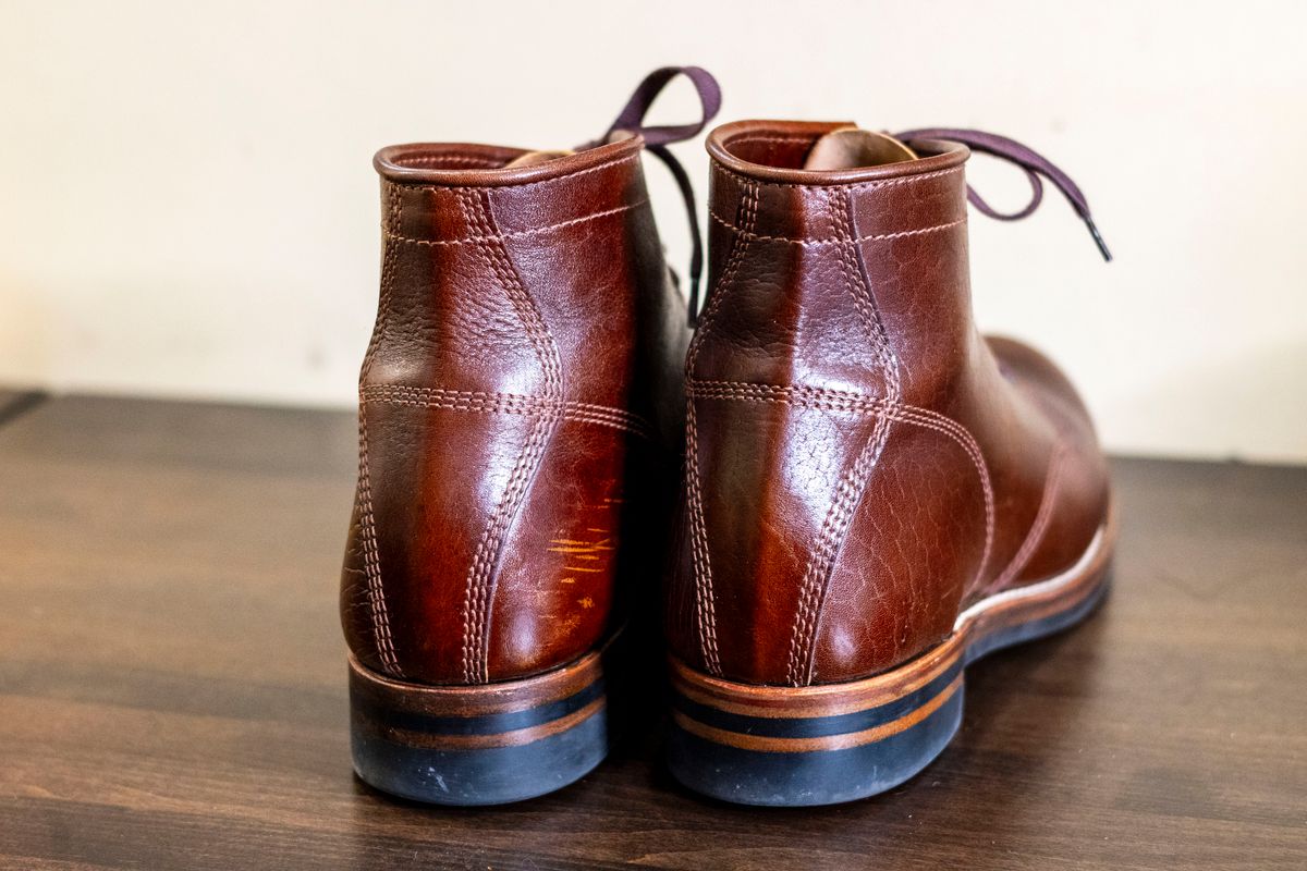 Photo by Stuville77 on December 4, 2023 of the John Lofgren Ludlow Boots in Shinki Timber Oiled Horsebutt.