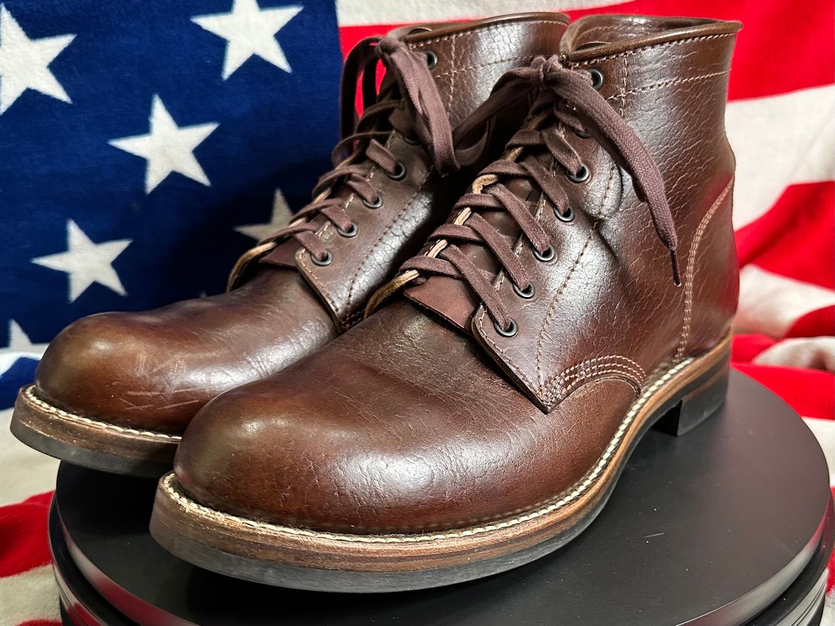 Photo by Stuville77 on January 4, 2024 of the John Lofgren Ludlow Boots in Shinki Timber Oiled Horsebutt.