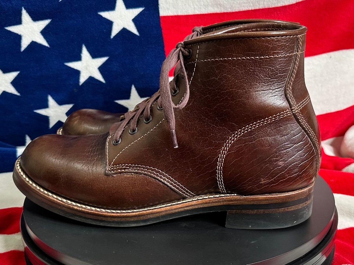 Photo by Stuville77 on January 4, 2024 of the John Lofgren Ludlow Boots in Shinki Timber Oiled Horsebutt.