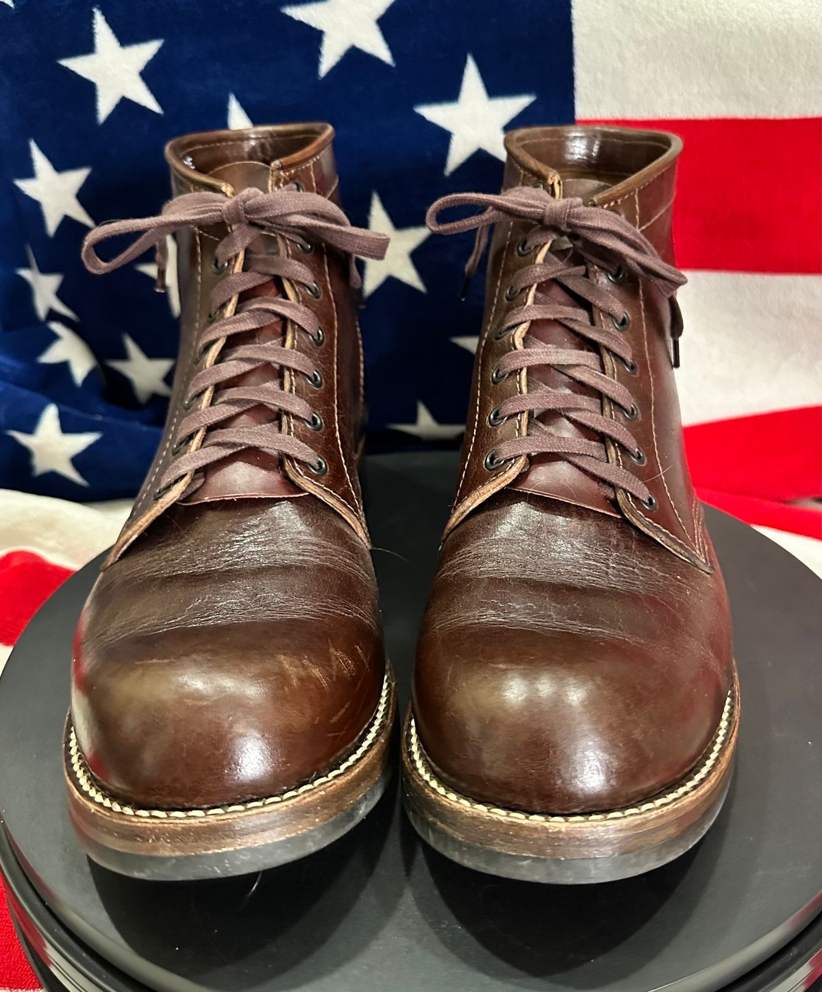 Photo by Stuville77 on February 5, 2024 of the John Lofgren Ludlow Boots in Shinki Timber Oiled Horsebutt.