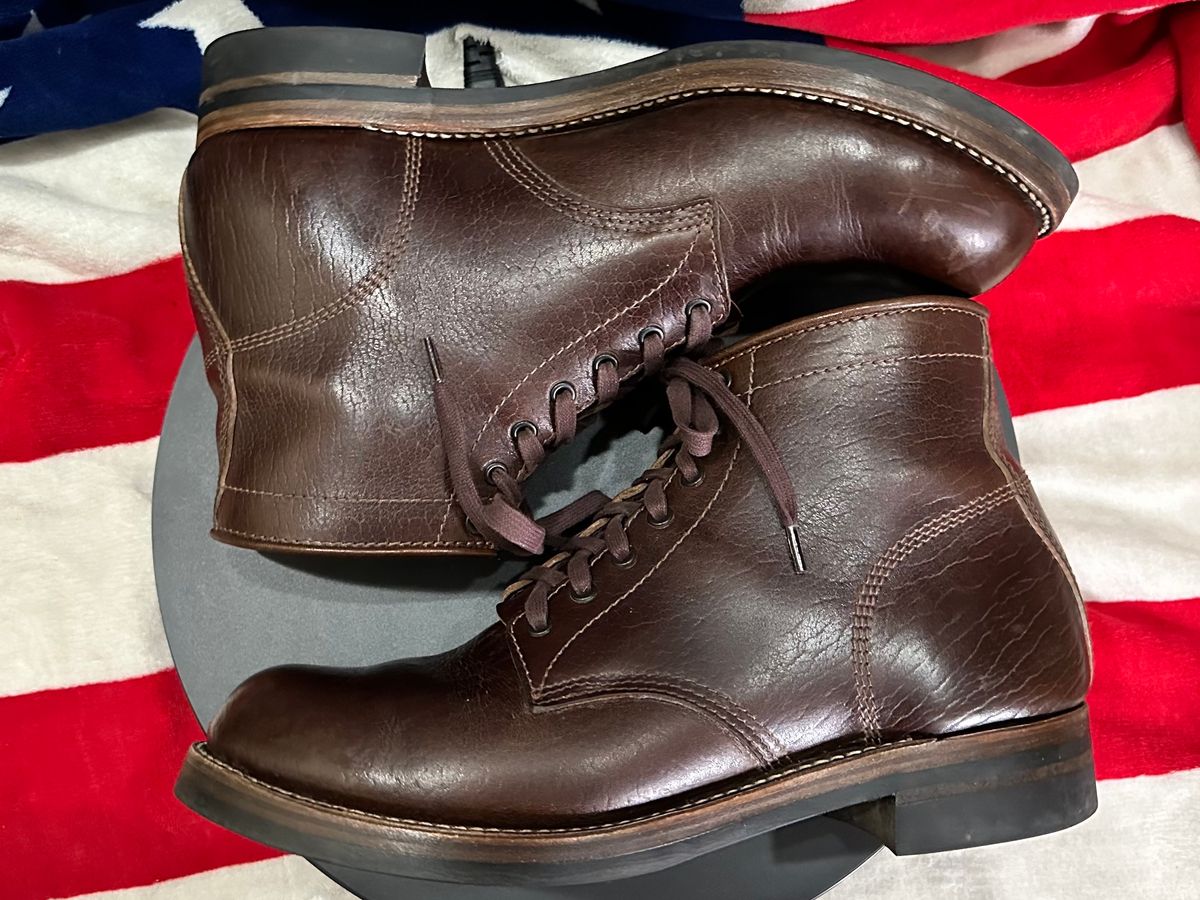 Photo by Stuville77 on February 5, 2024 of the John Lofgren Ludlow Boots in Shinki Timber Oiled Horsebutt.