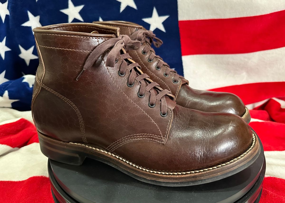 Photo by Stuville77 on February 5, 2024 of the John Lofgren Ludlow Boots in Shinki Timber Oiled Horsebutt.